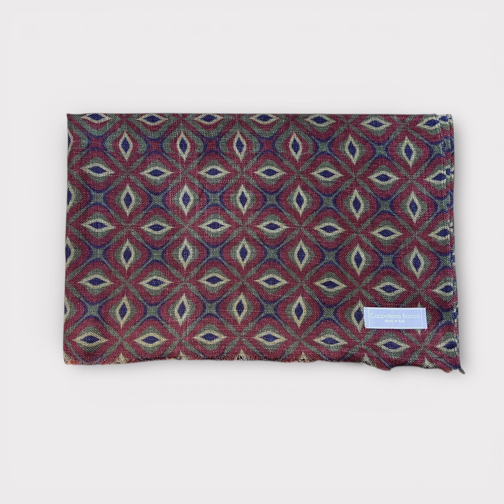 Sciarpa Unisex In Tessuto Di Pura Lana 70 cm x 200 cm "leaves"