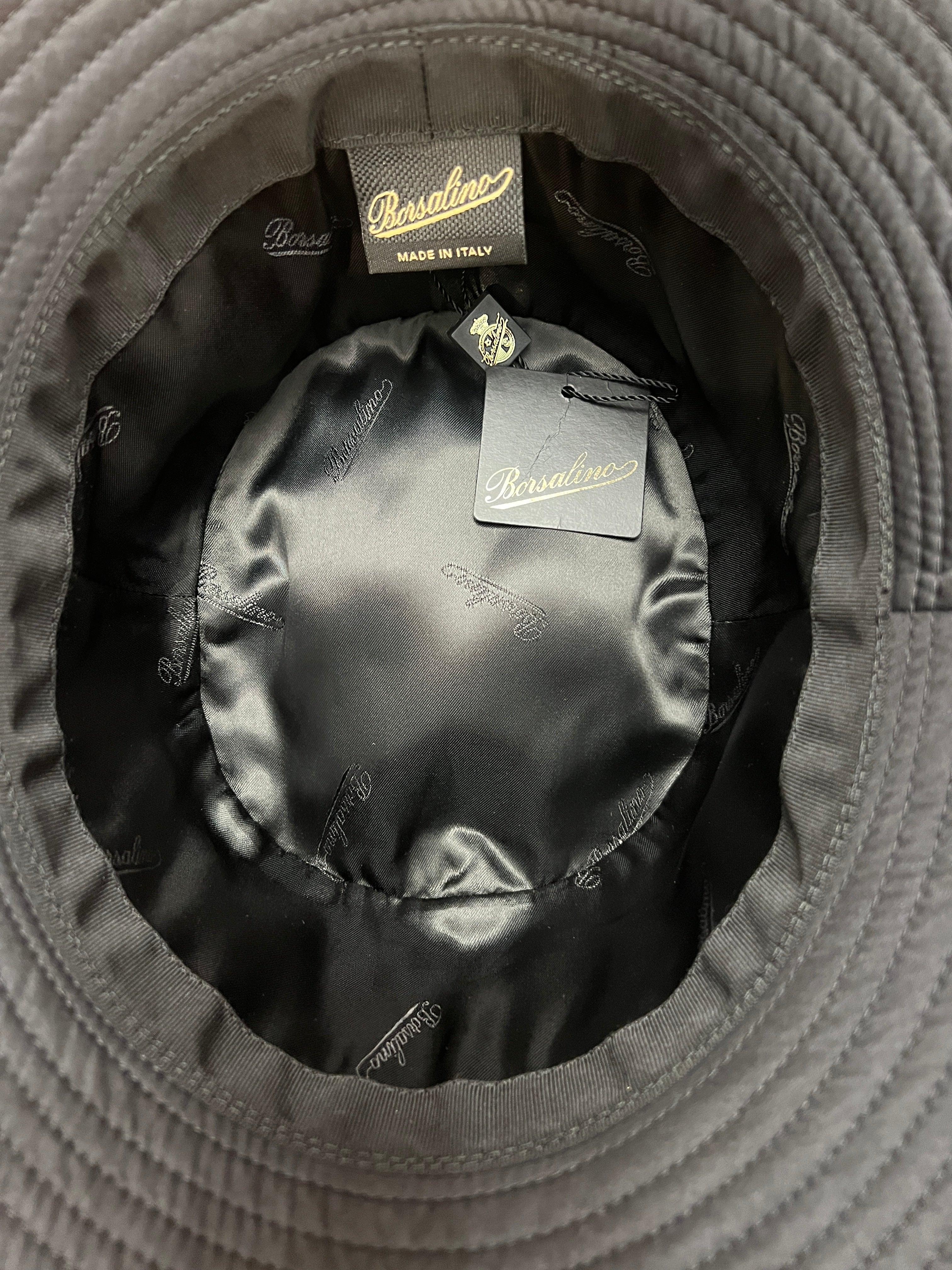 Cappello Borsalino Bucket Impermeabile Nero – Cappelleria Bacca