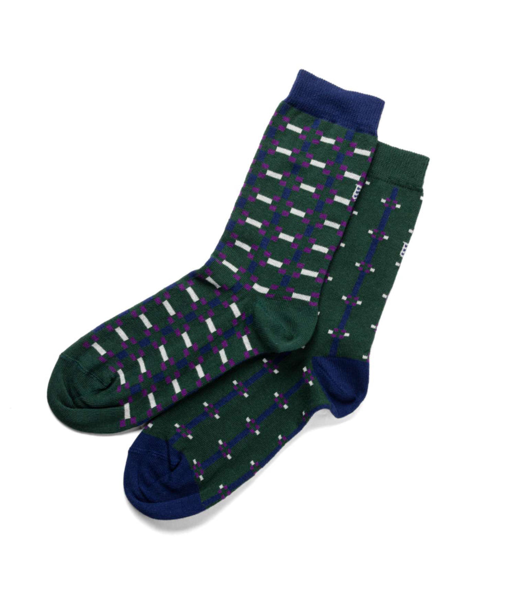 Calzini Spaiati Oybò Untuned Socks Green purple