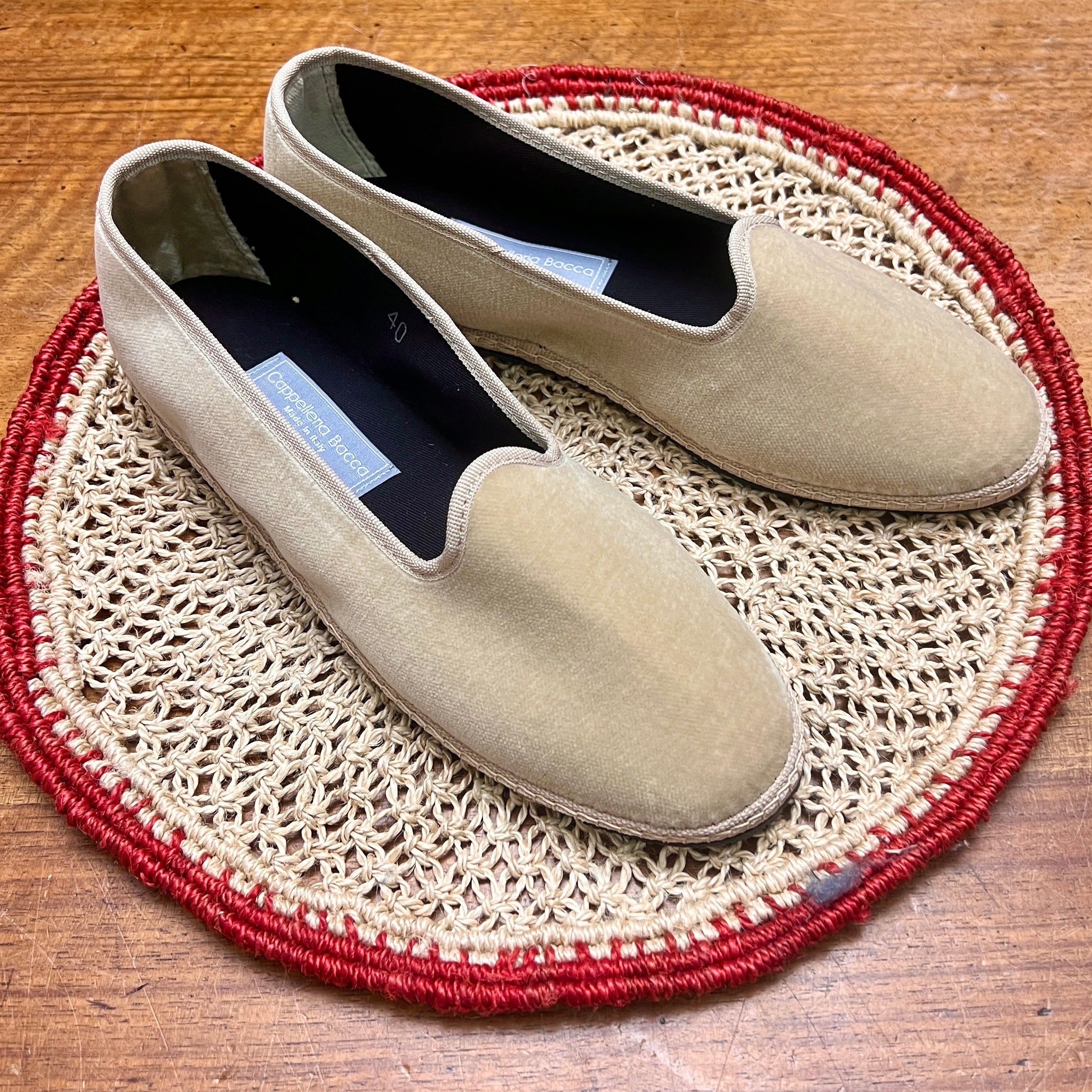 Friulane Originali In Velluto Beige Chiaro - Cappelleria Bacca