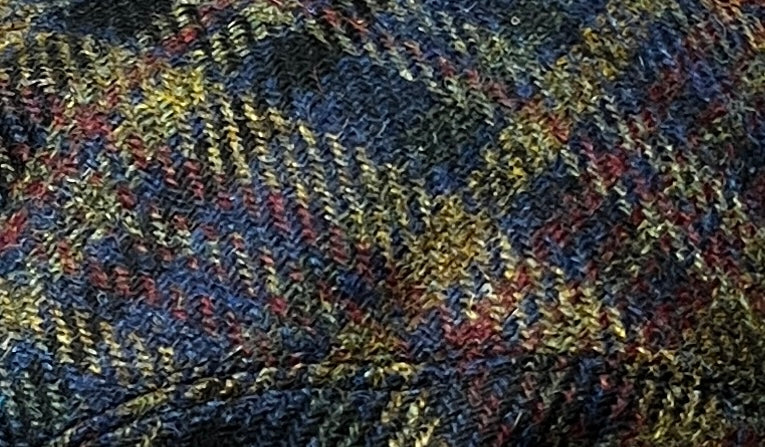 Coppola In Lana Tartan Blu Senape