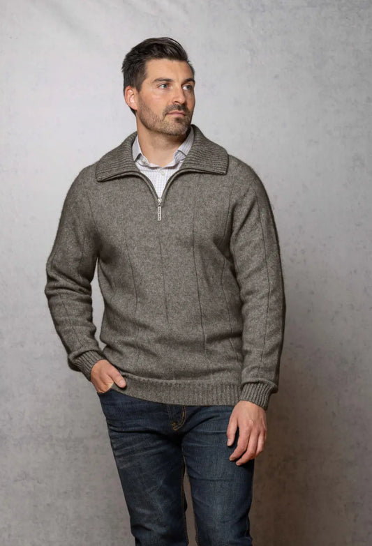 Maglione uomo collo alto con zip Noble Wilde