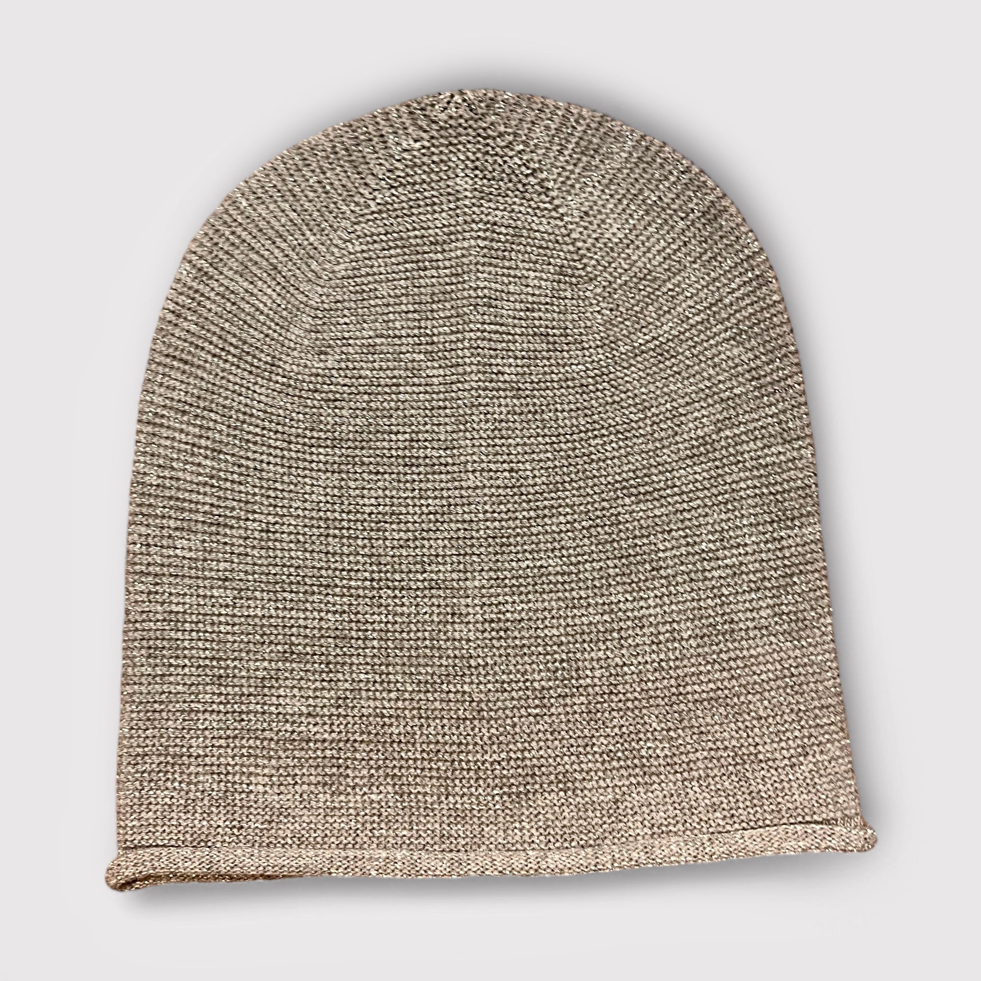 Berretto Beanie Lungo di Cotone con Lurex