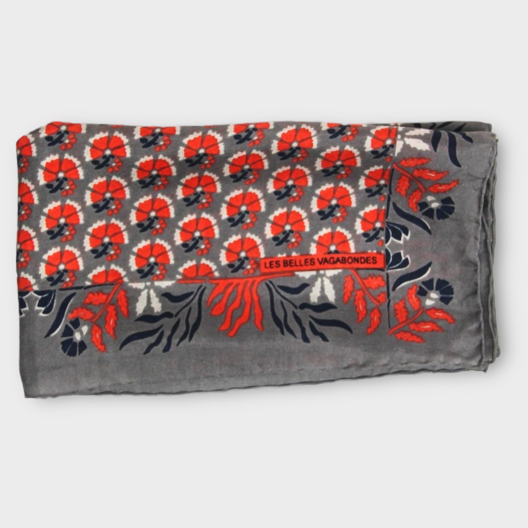 Foulard In Pura Seta 50 x 50 cm Augustine In Scatola Vintage