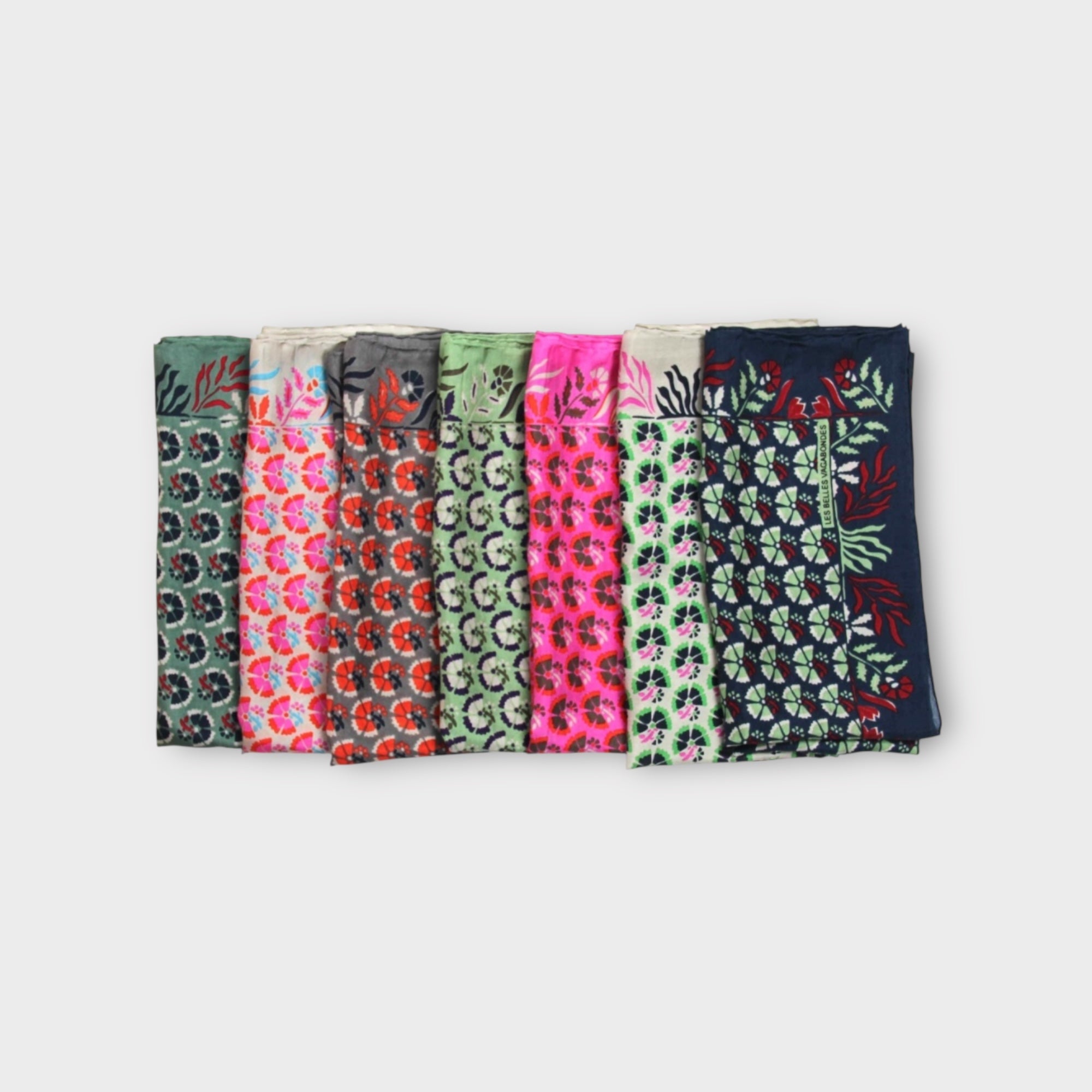 Foulard In Pura Seta 50 x 50 cm Natasha In Scatola Vintage