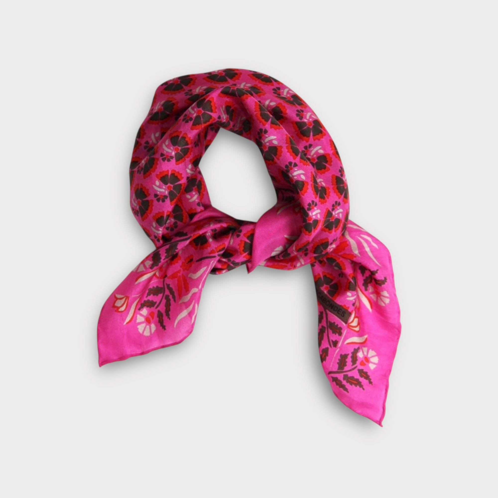 Foulard In Pura Seta 50 x 50 cm Augustine In Scatola Vintage