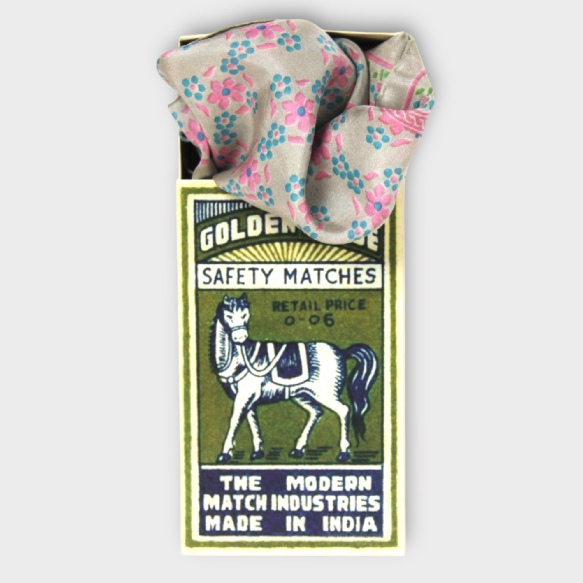 Foulard In Pura Seta 50 x 50 cm Natasha In Scatola Vintage