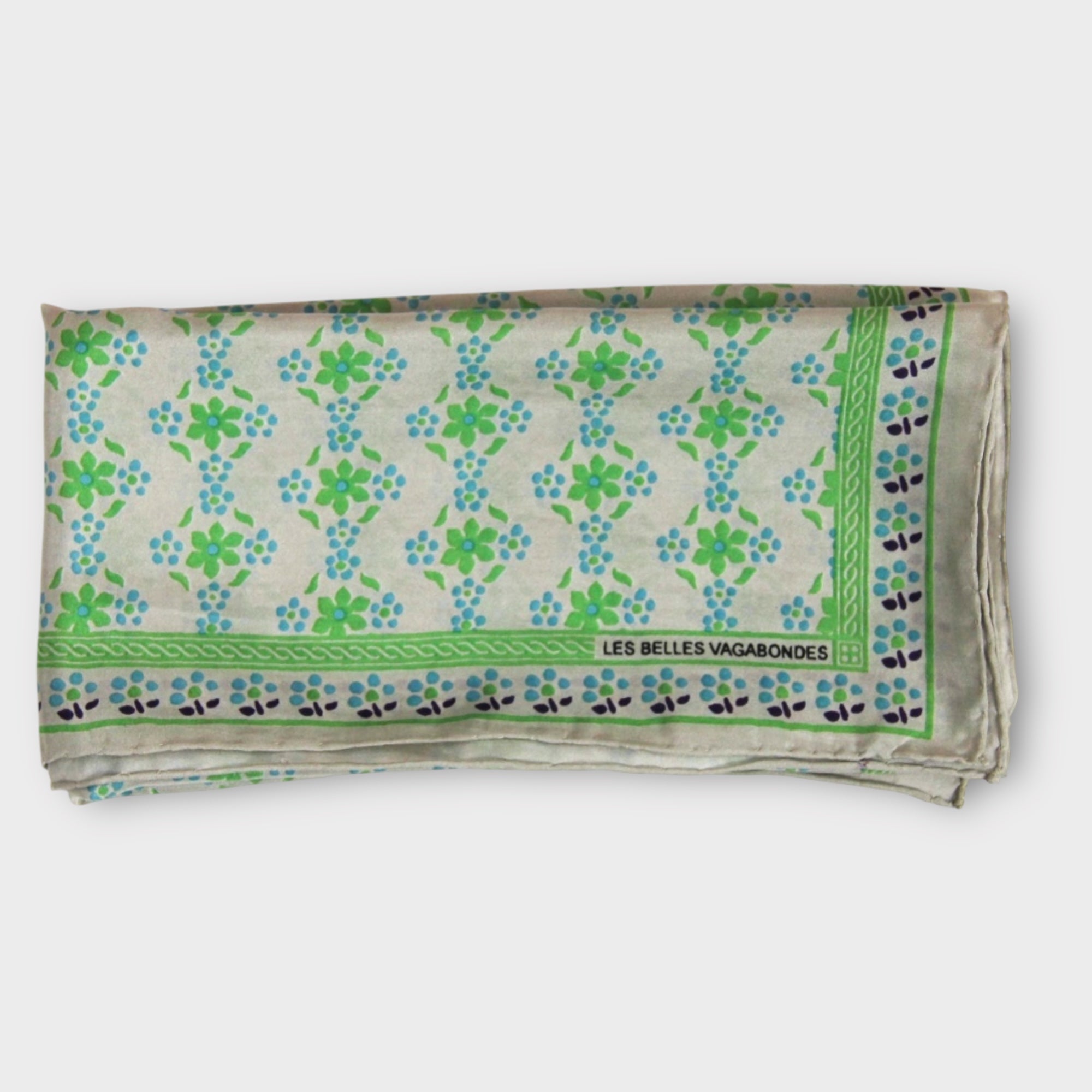 Foulard In Pura Seta 50 x 50 cm Natasha In Scatola Vintage