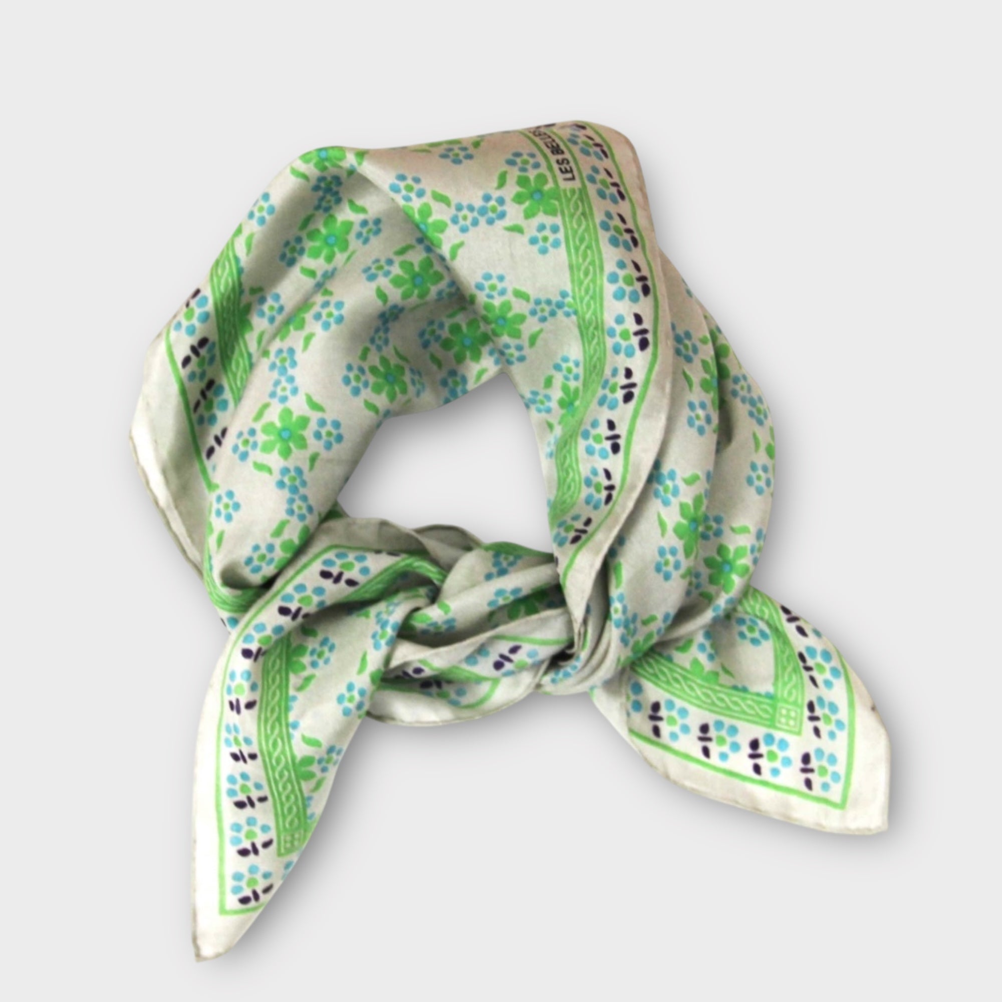 Foulard In Pura Seta 50 x 50 cm Natasha In Scatola Vintage