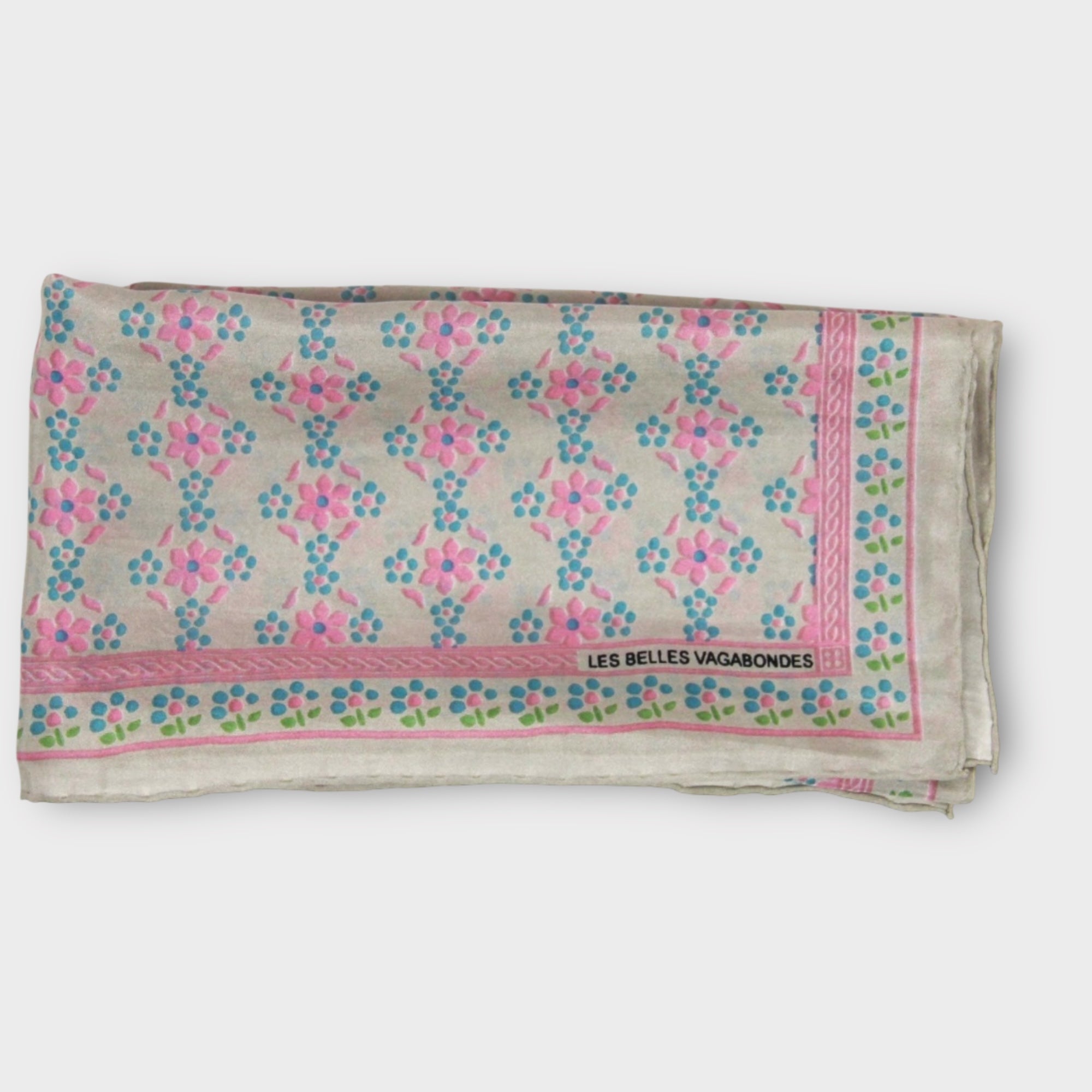 Foulard In Pura Seta 50 x 50 cm Natasha In Scatola Vintage