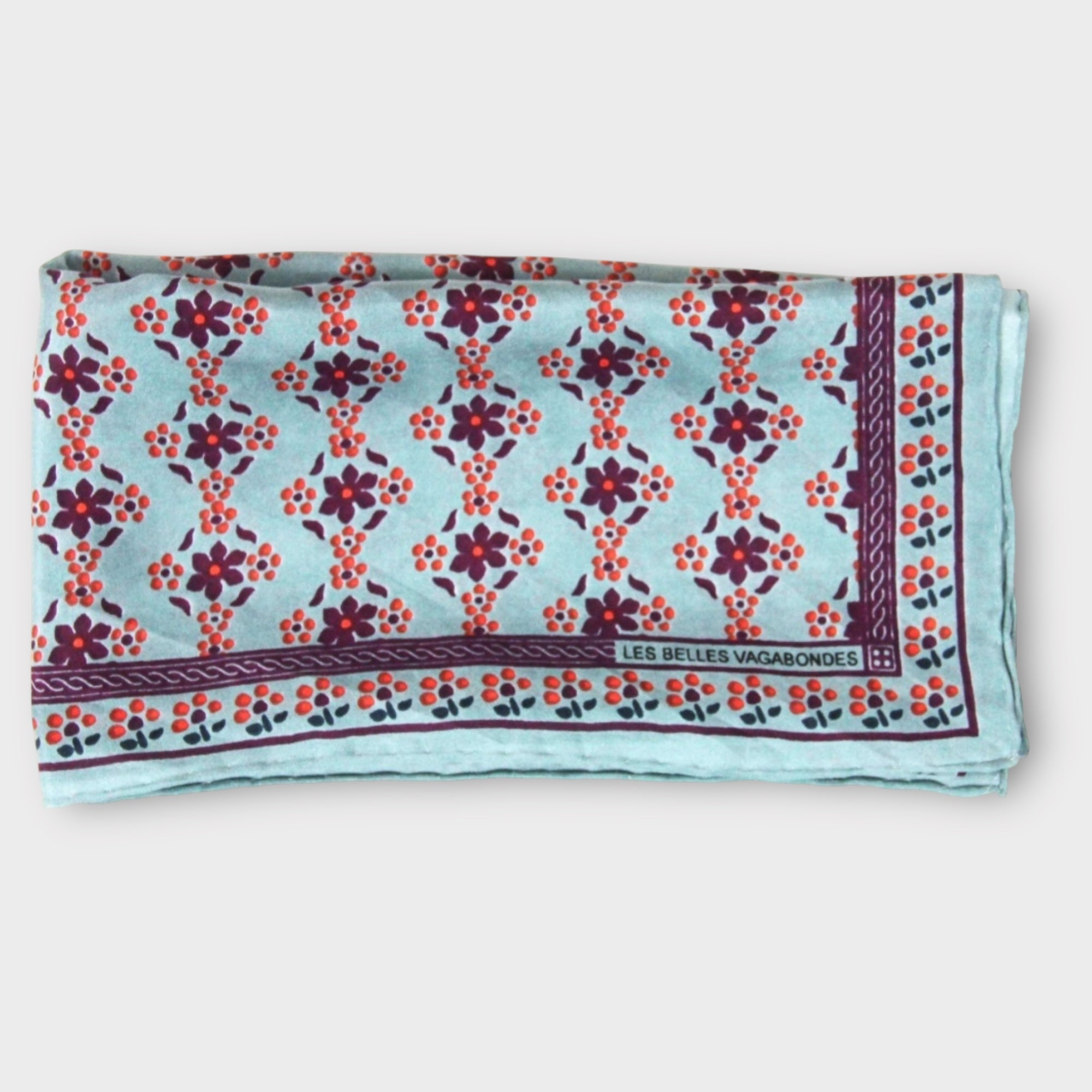 Foulard In Pura Seta 50 x 50 cm Natasha In Scatola Vintage