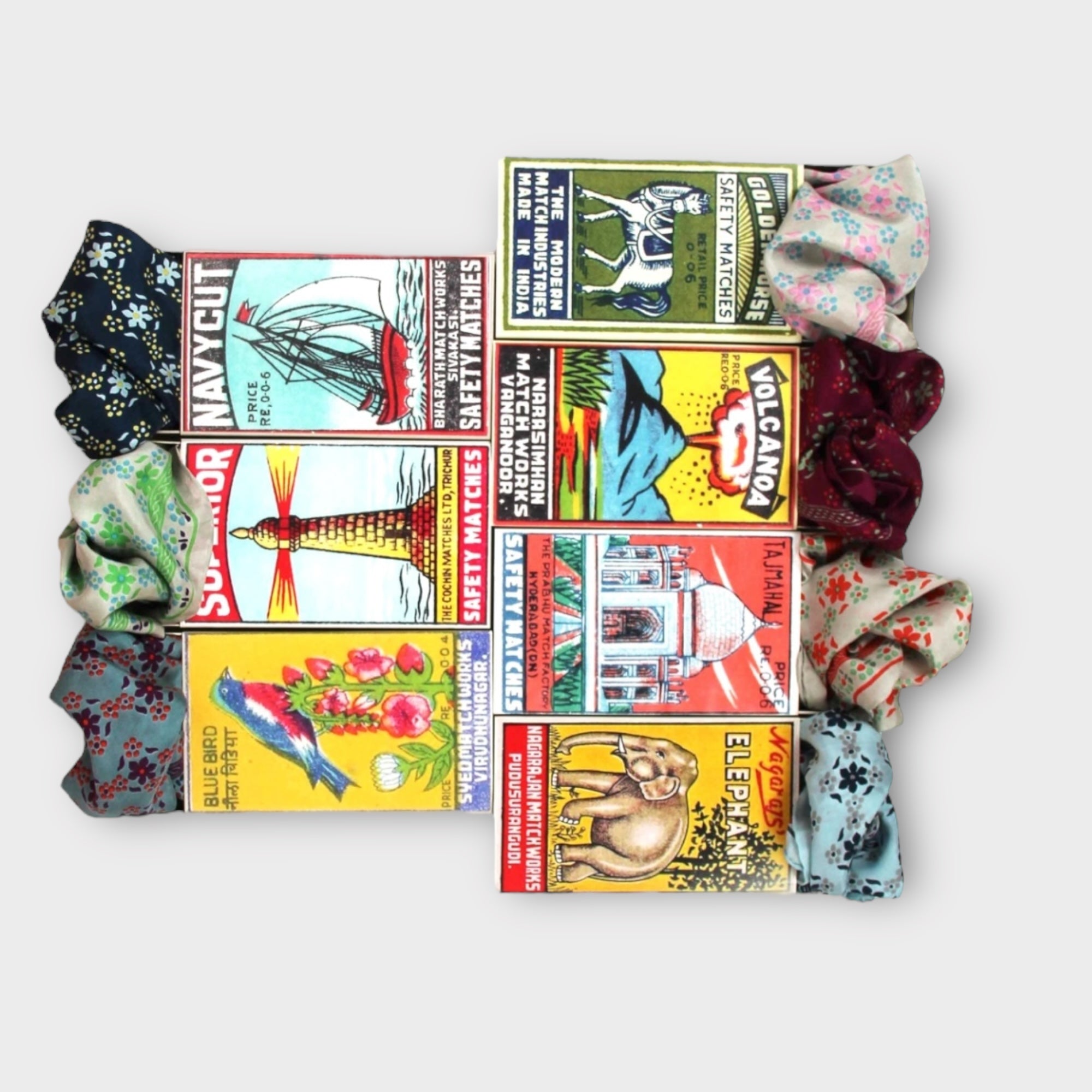 Foulard In Pura Seta 50 x 50 cm Natasha In Scatola Vintage