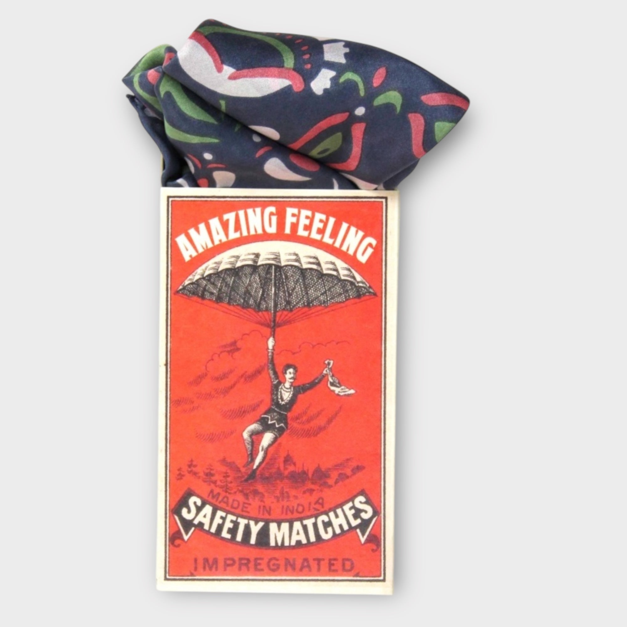 Foulard In Pura Seta 50 x 50 cm Natasha In Scatola Vintage