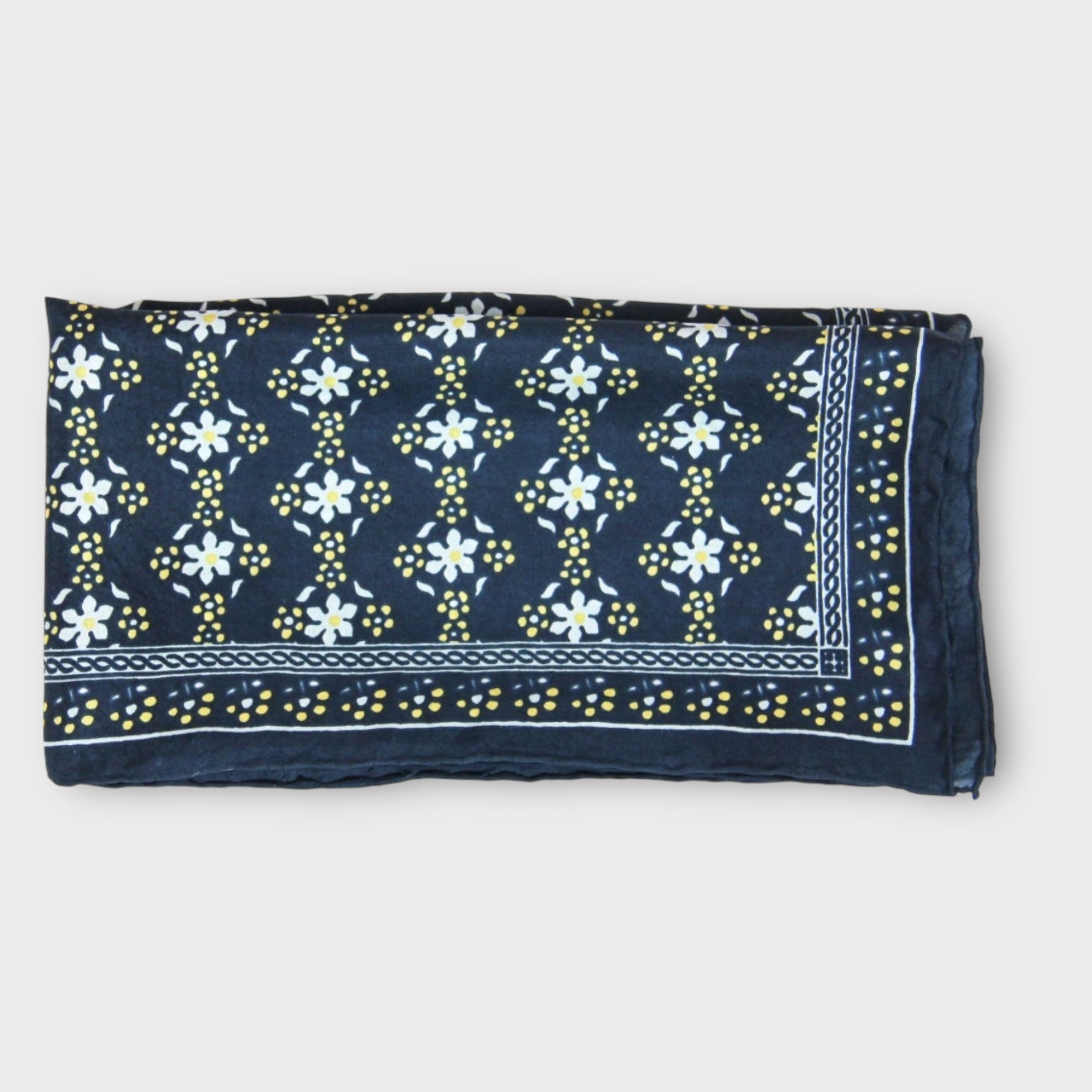 Foulard In Pura Seta 50 x 50 cm Natasha In Scatola Vintage