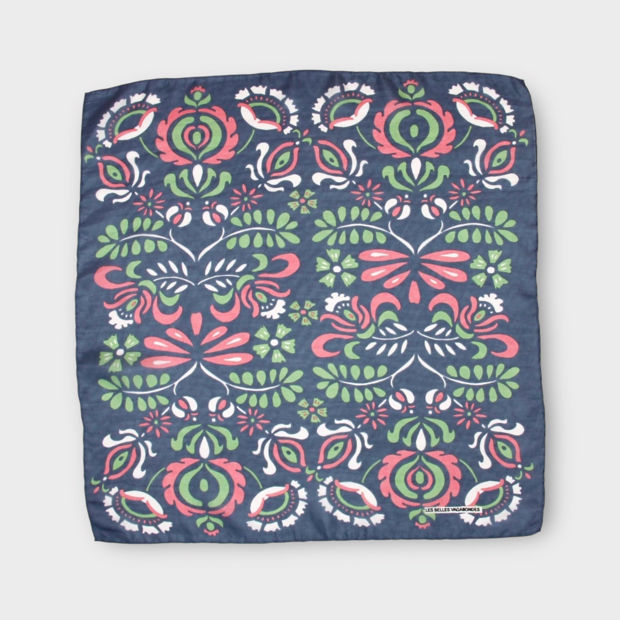 Foulard In Pura Seta 50 x 50 cm Yulia In Scatola Vintage