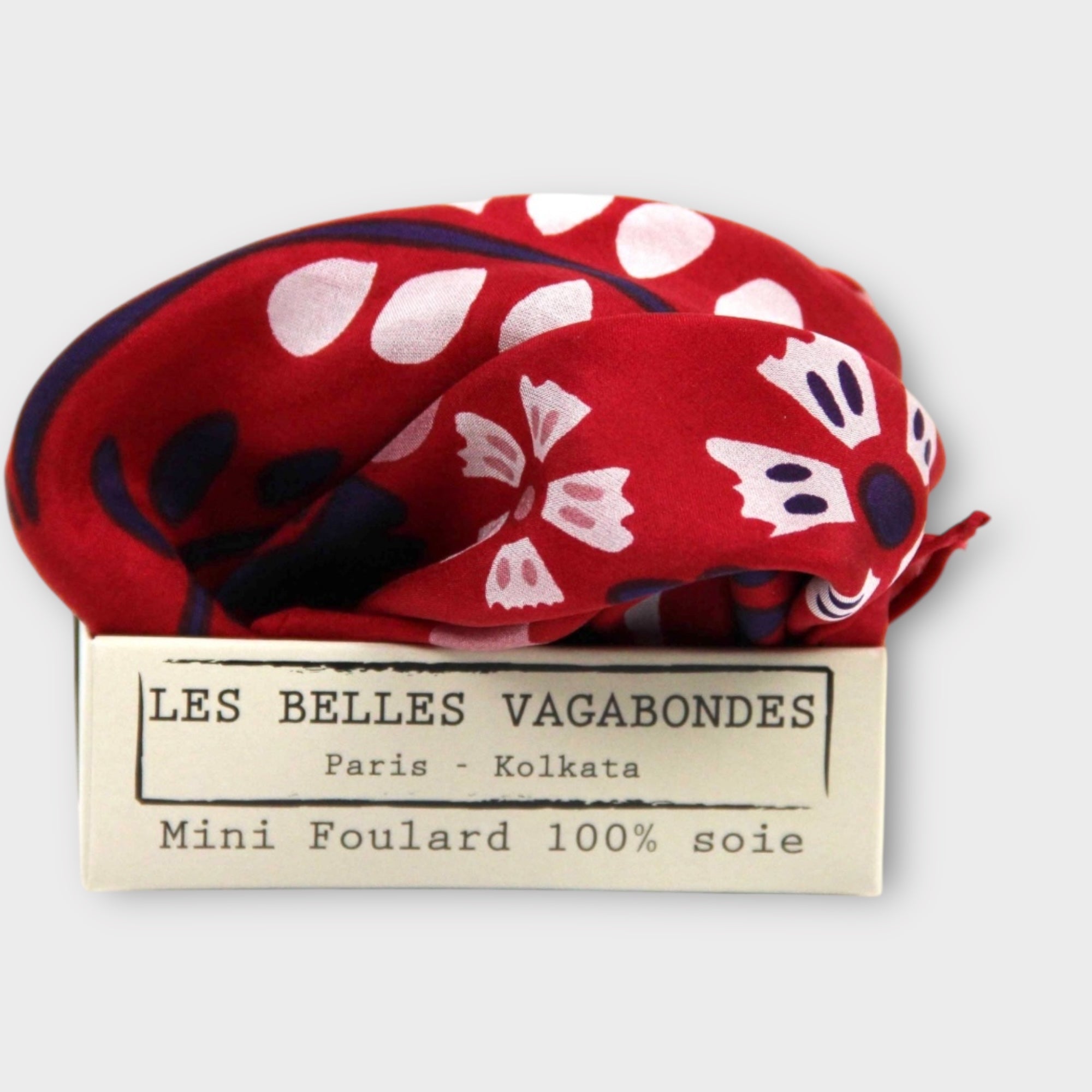 Foulard In Pura Seta 50 x 50 cm Yulia In Scatola Vintage