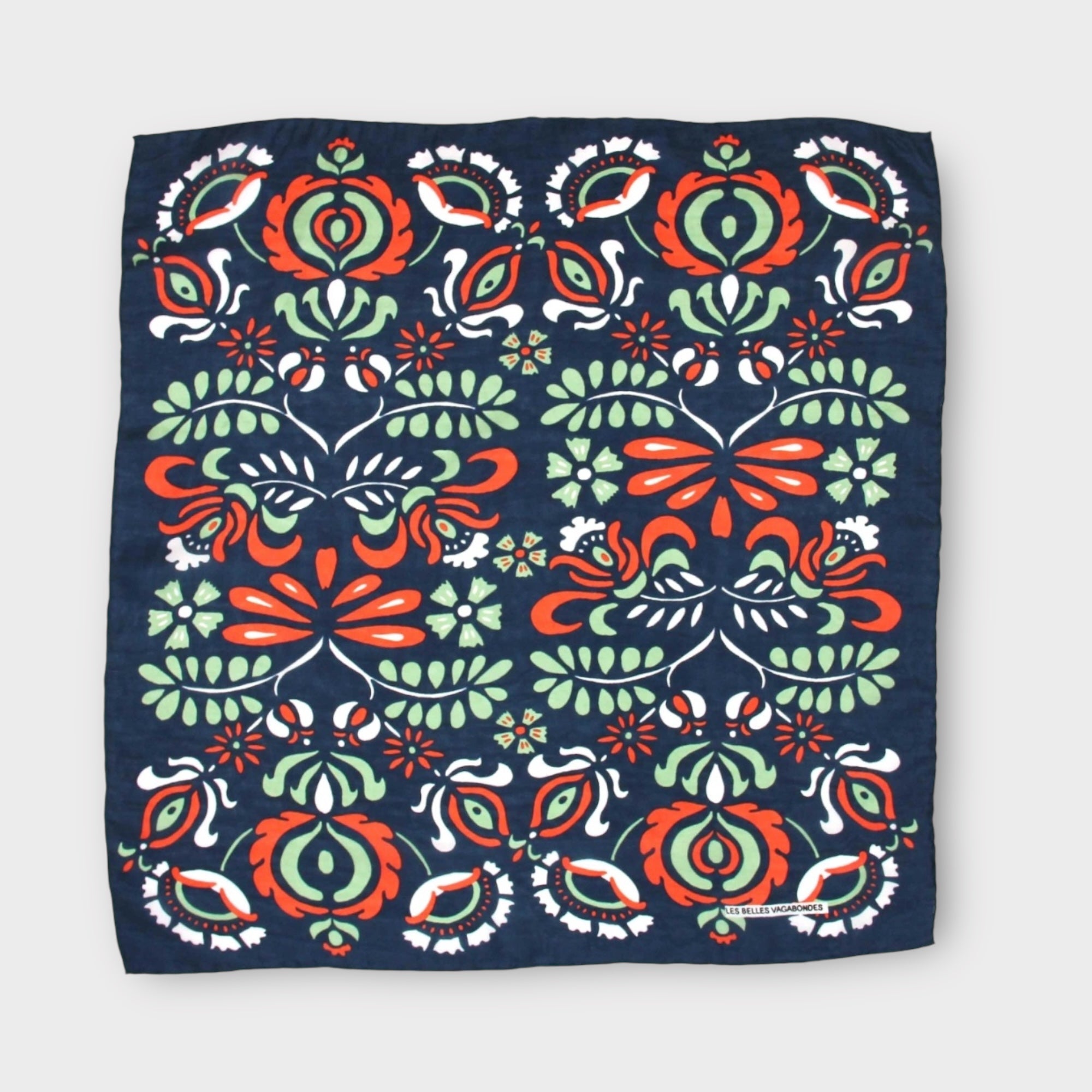 Foulard In Pura Seta 50 x 50 cm Yulia In Scatola Vintage