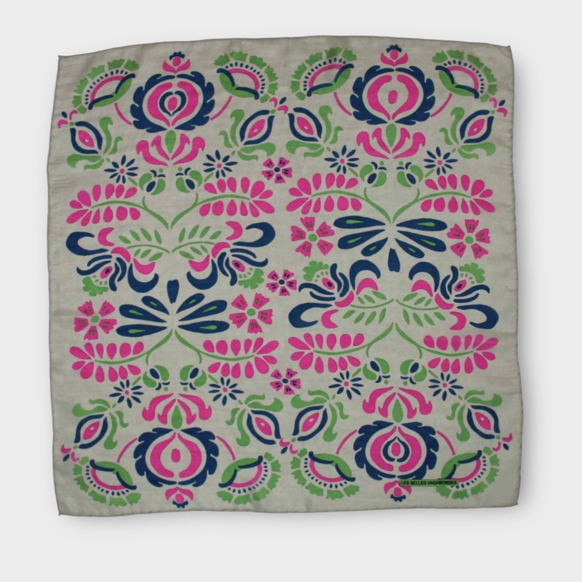 Foulard In Pura Seta 50 x 50 cm Yulia In Scatola Vintage