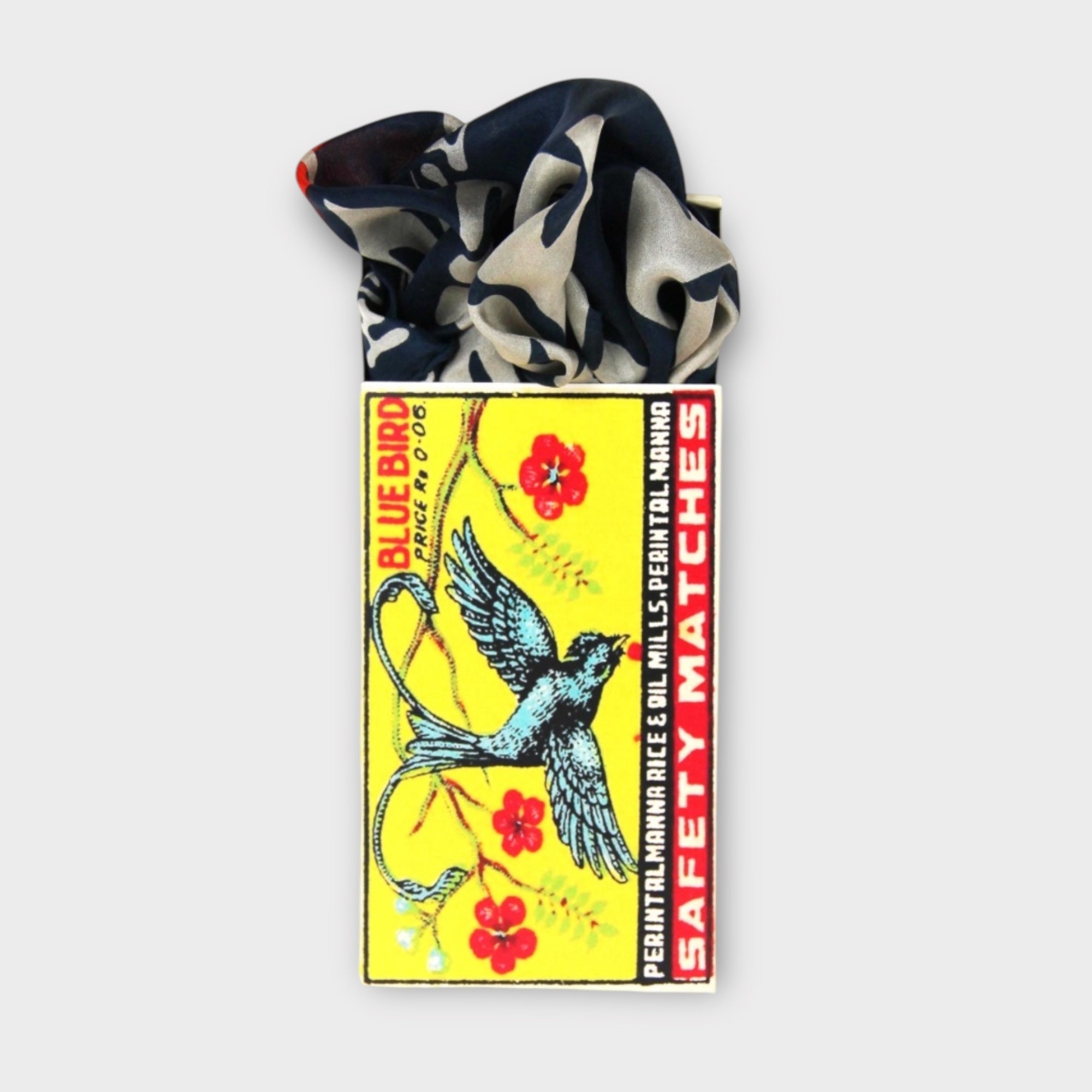 Foulard In Pura Seta 50 x 50 cm Arum In Scatola Vintage