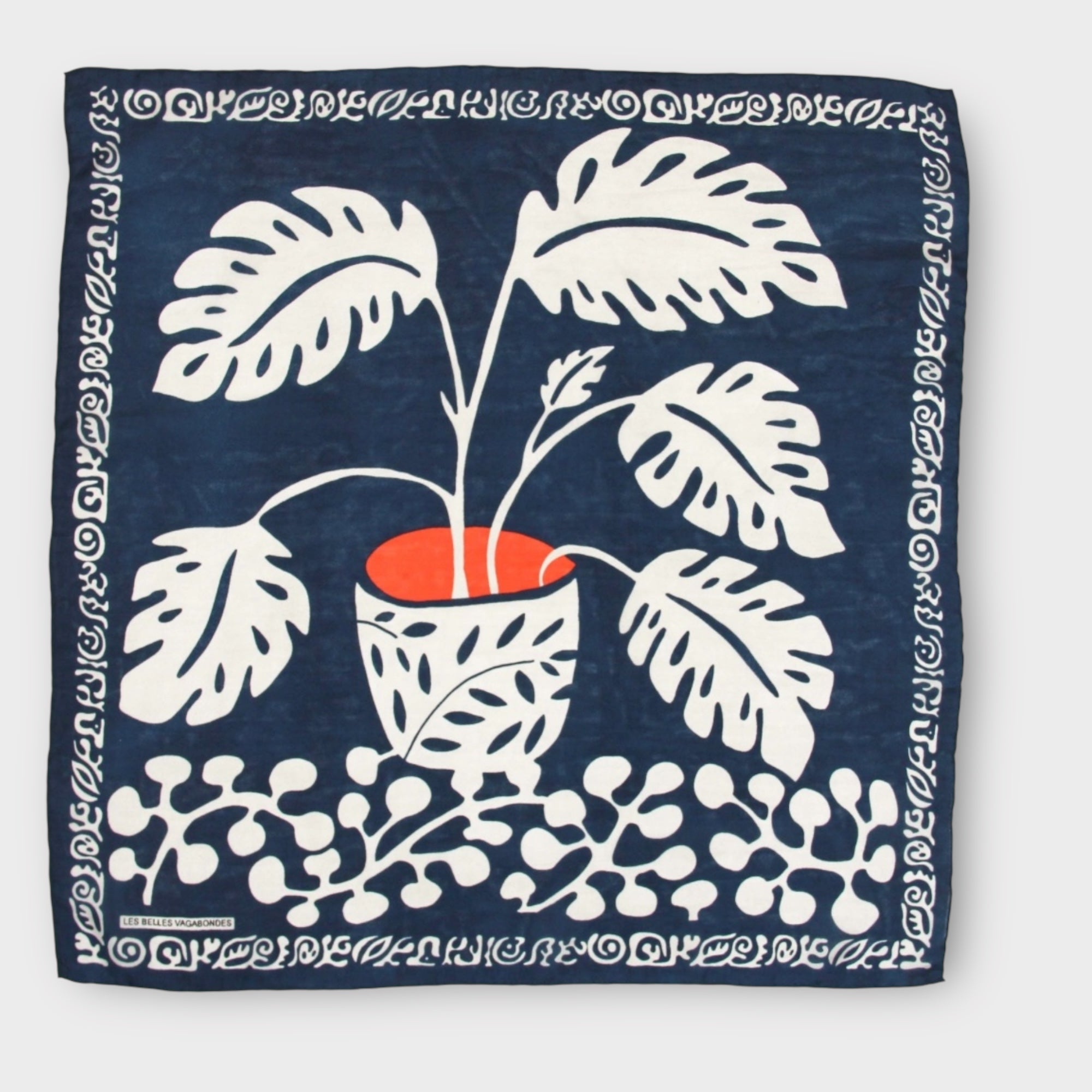 Foulard In Pura Seta 50 x 50 cm Arum In Scatola Vintage