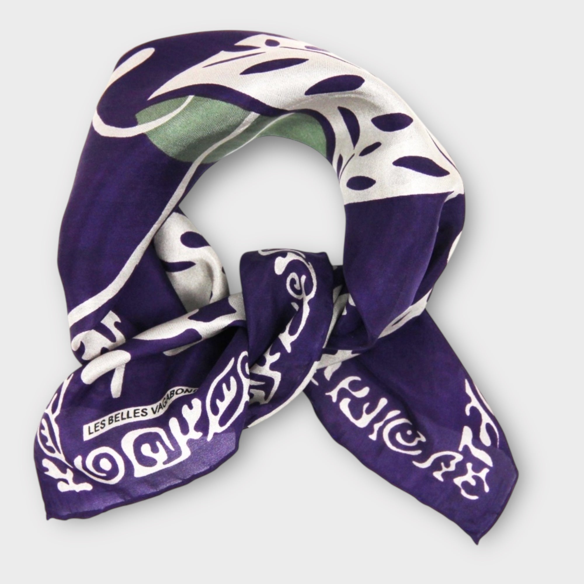 Foulard In Pura Seta 50 x 50 cm Arum In Scatola Vintage