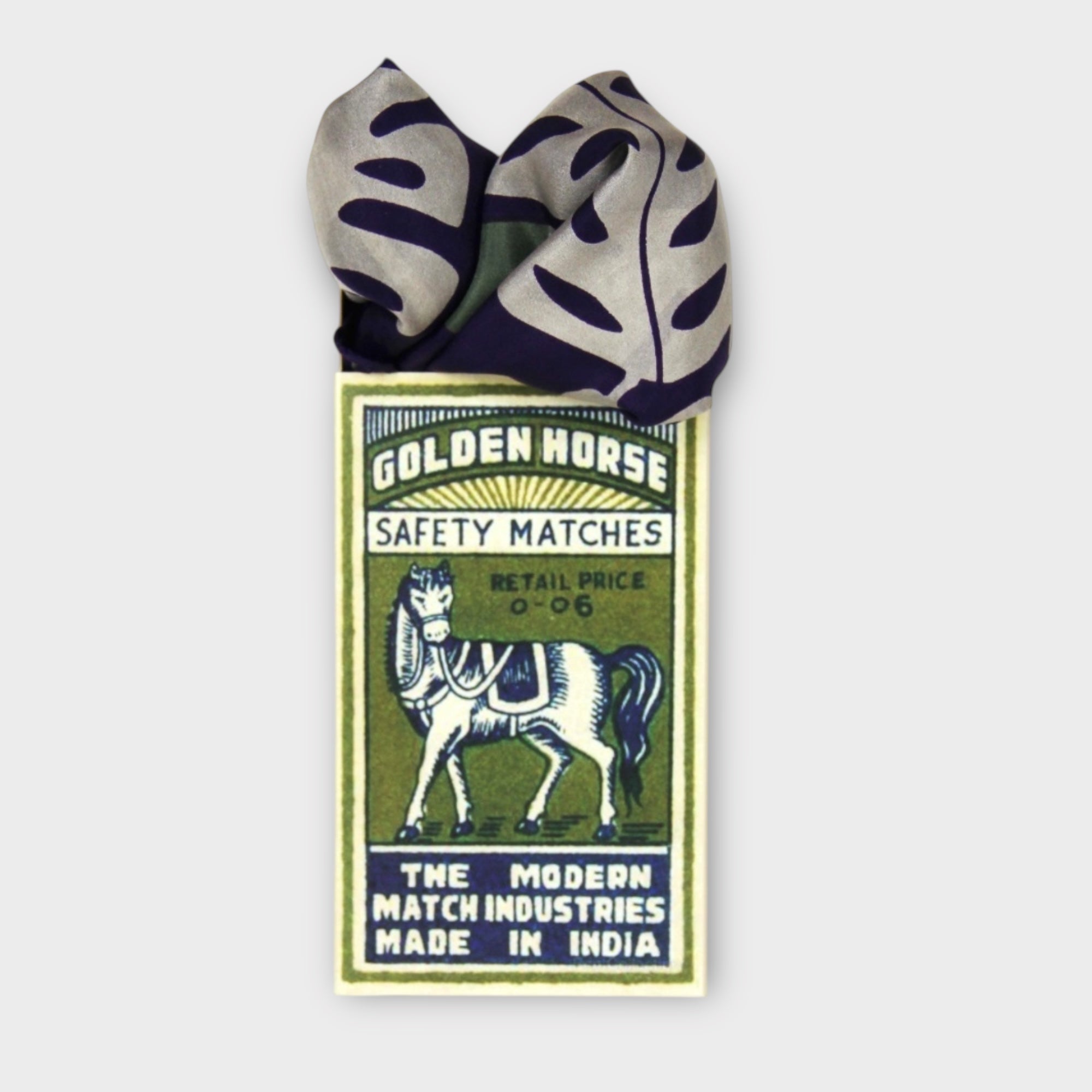 Foulard In Pura Seta 50 x 50 cm Arum In Scatola Vintage