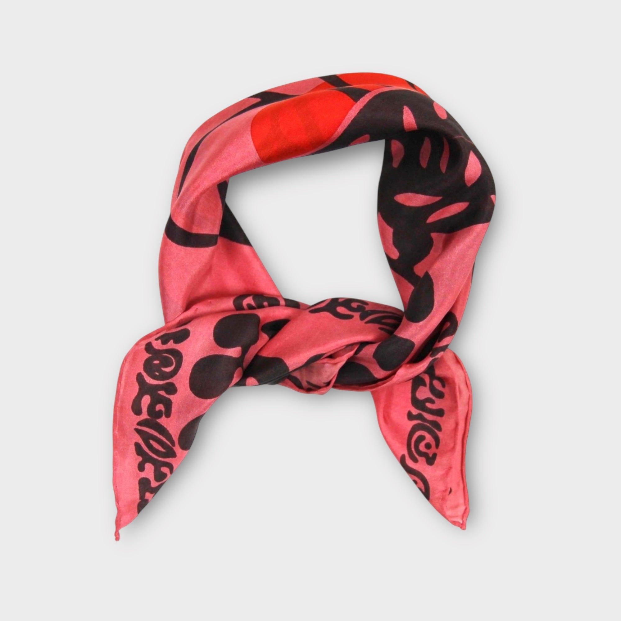 Foulard In Pura Seta 50 x 50 cm Arum In Scatola Vintage