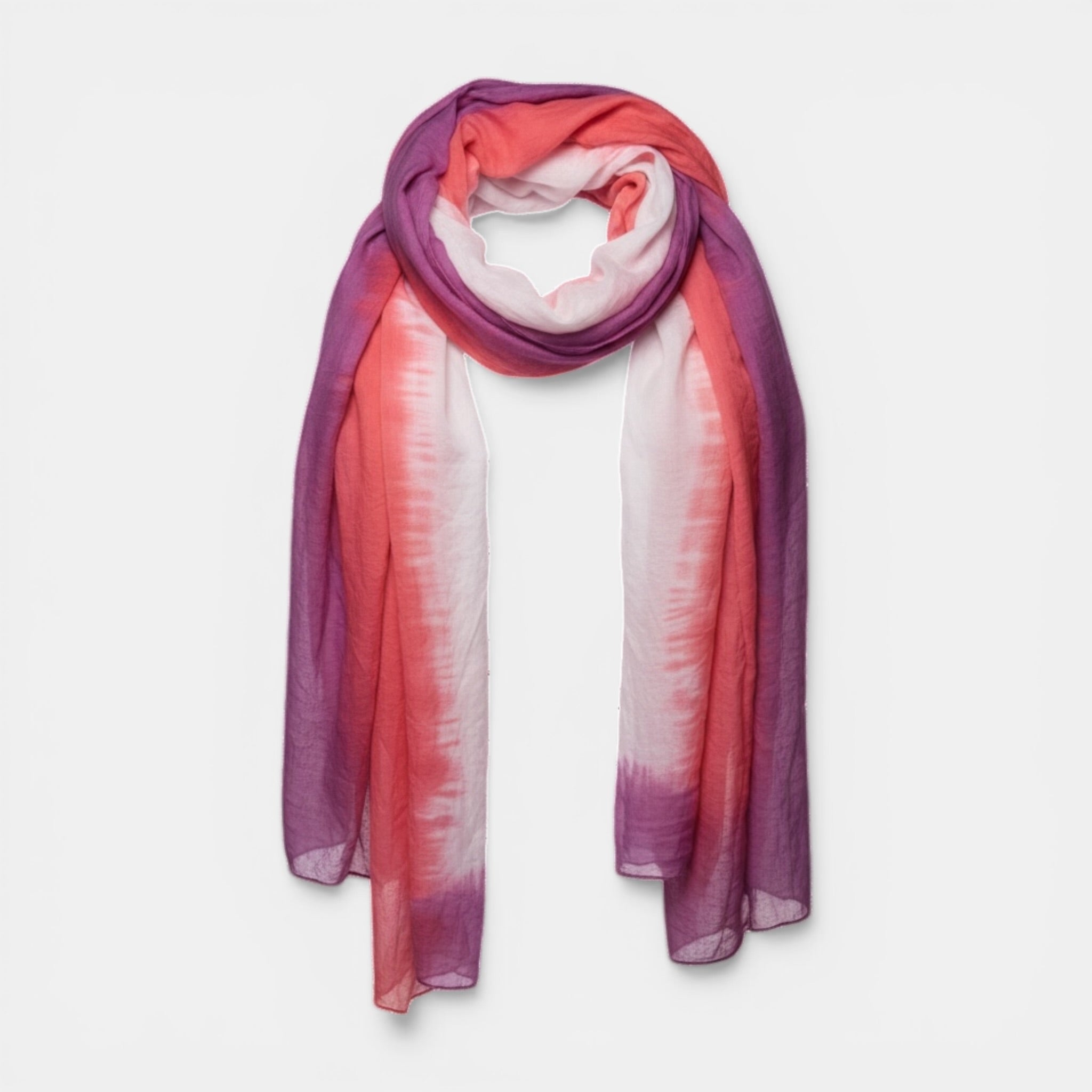 Stola Leggera Estiva In Modal e Seta Colore Sfumato 150x190 cm