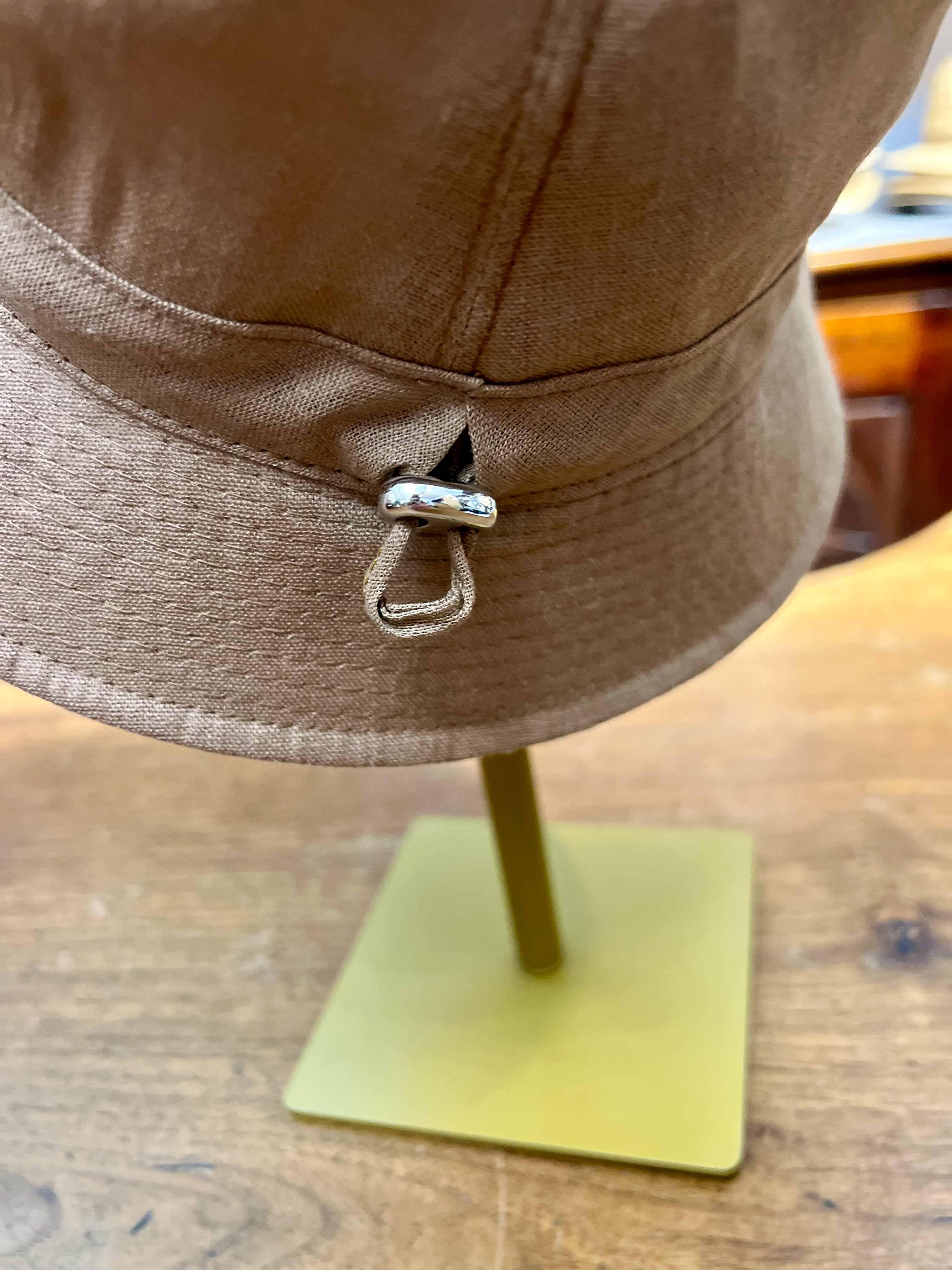 Cappello Bucket In Lino Arrotolabile