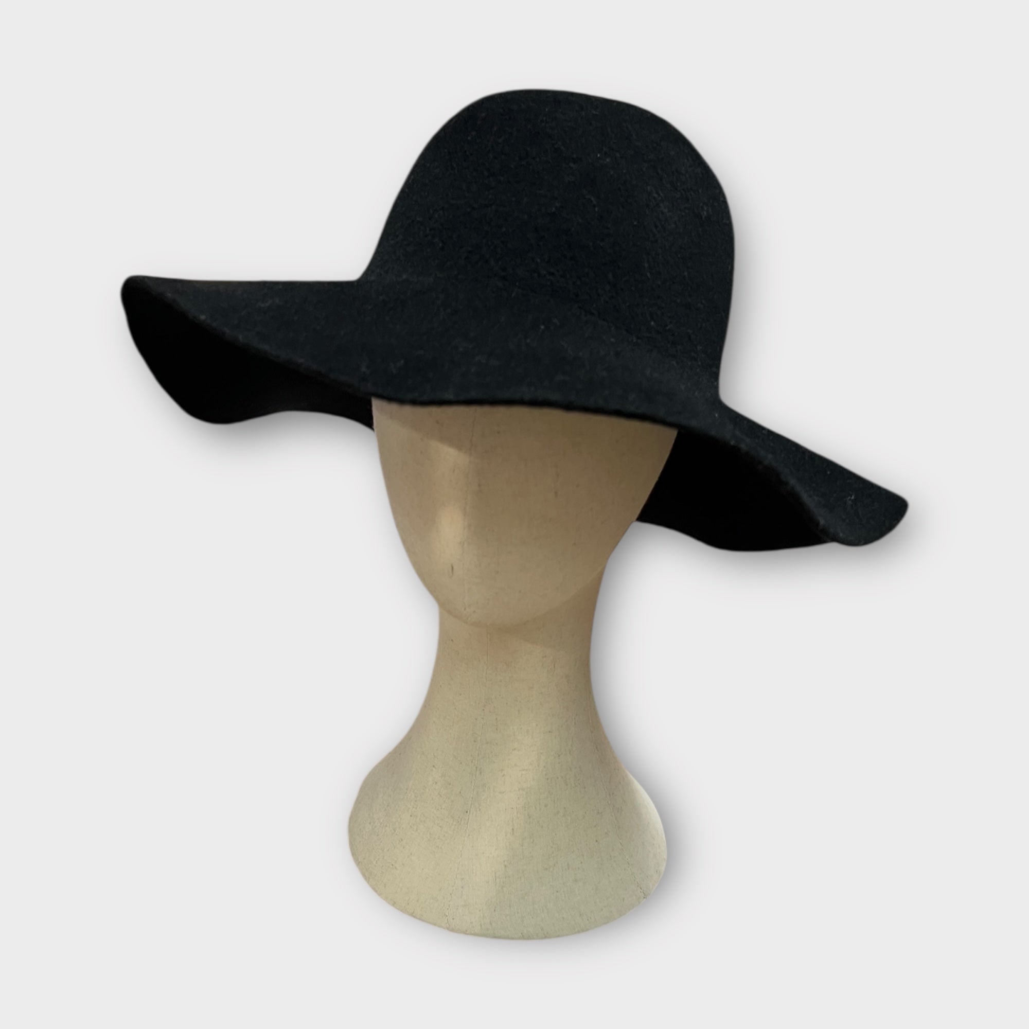 Cappello Pamela Kopka Arrotolabile In Feltro di Lana Nero