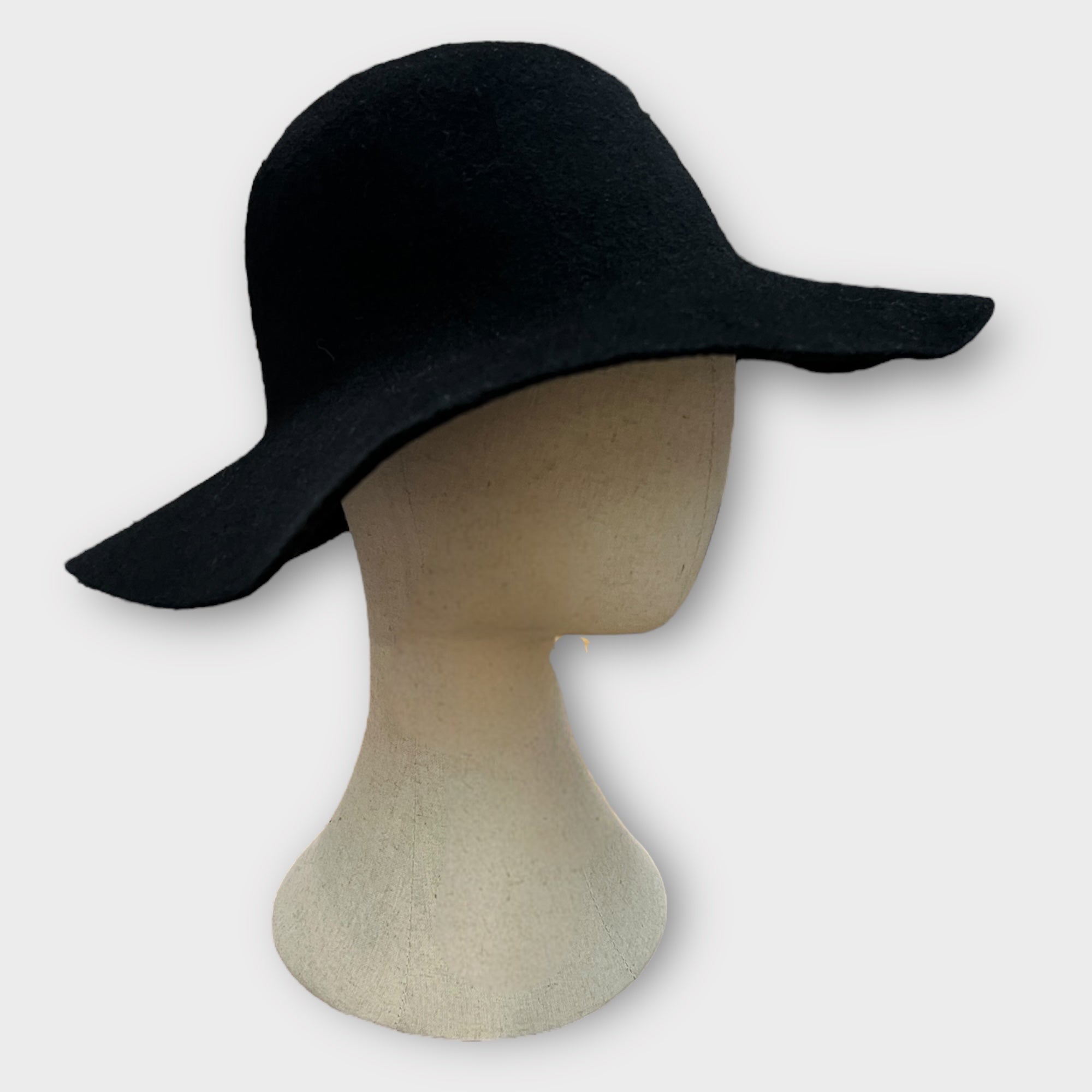 Cappello Pamela Kopka Arrotolabile In Feltro di Lana Nero