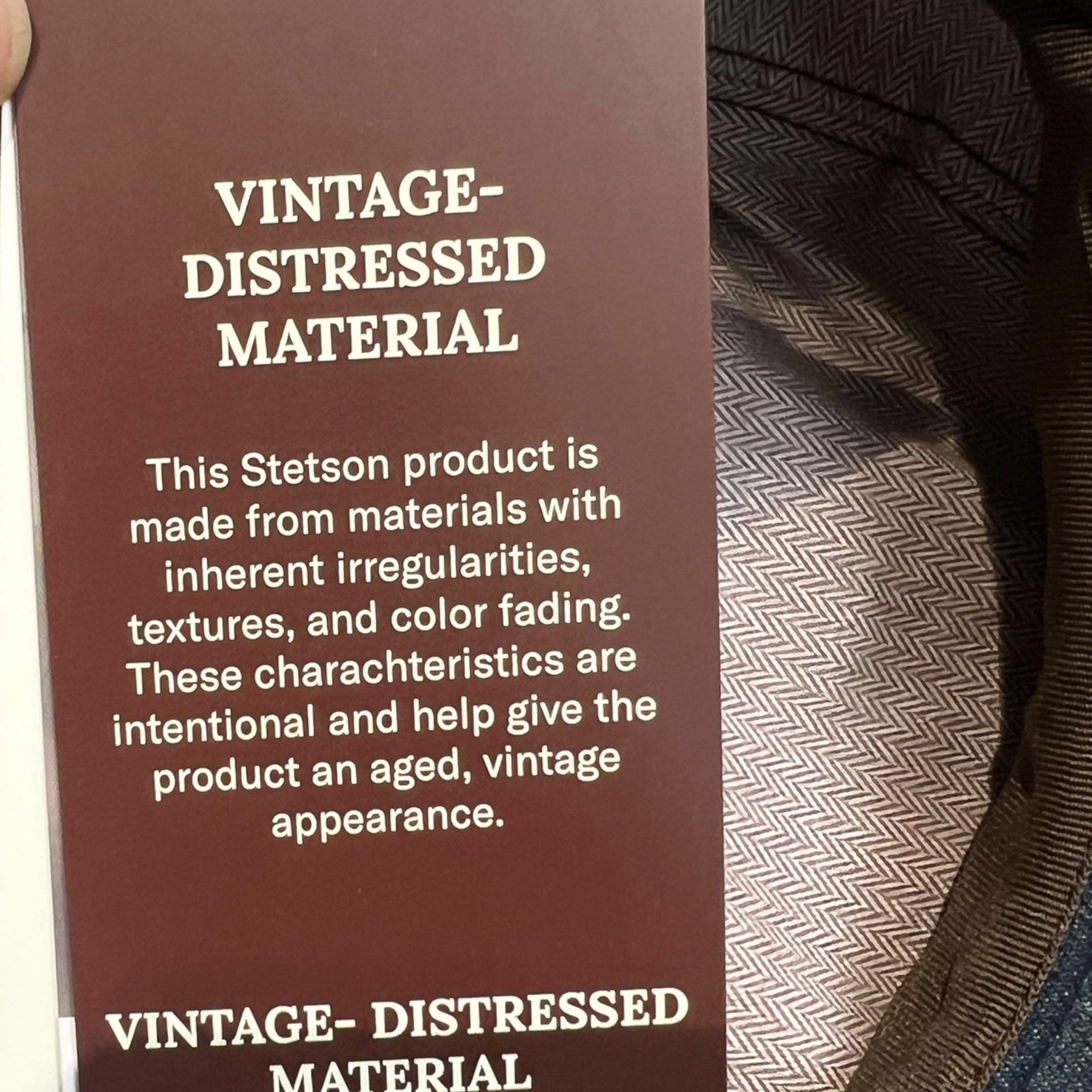 Coppola Irlandese 8 Spicchi Hatteras Denim Distressed Vintage Stetson