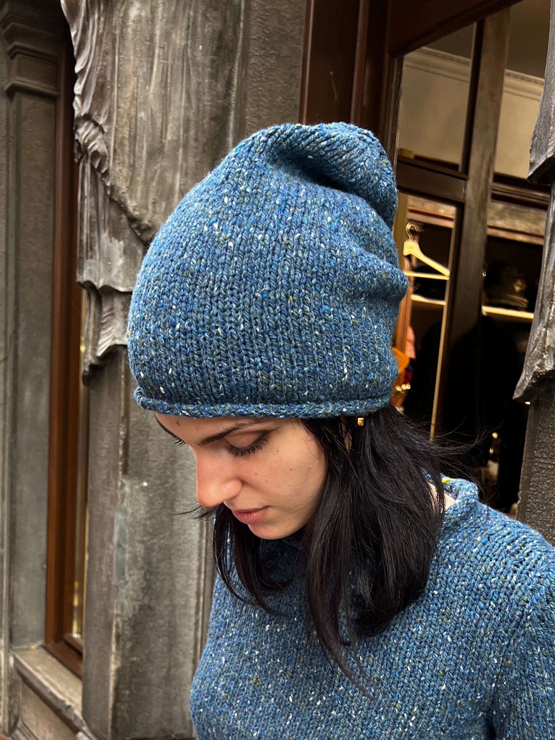 Berretto In Pura Lana Aran Senza Risvolto