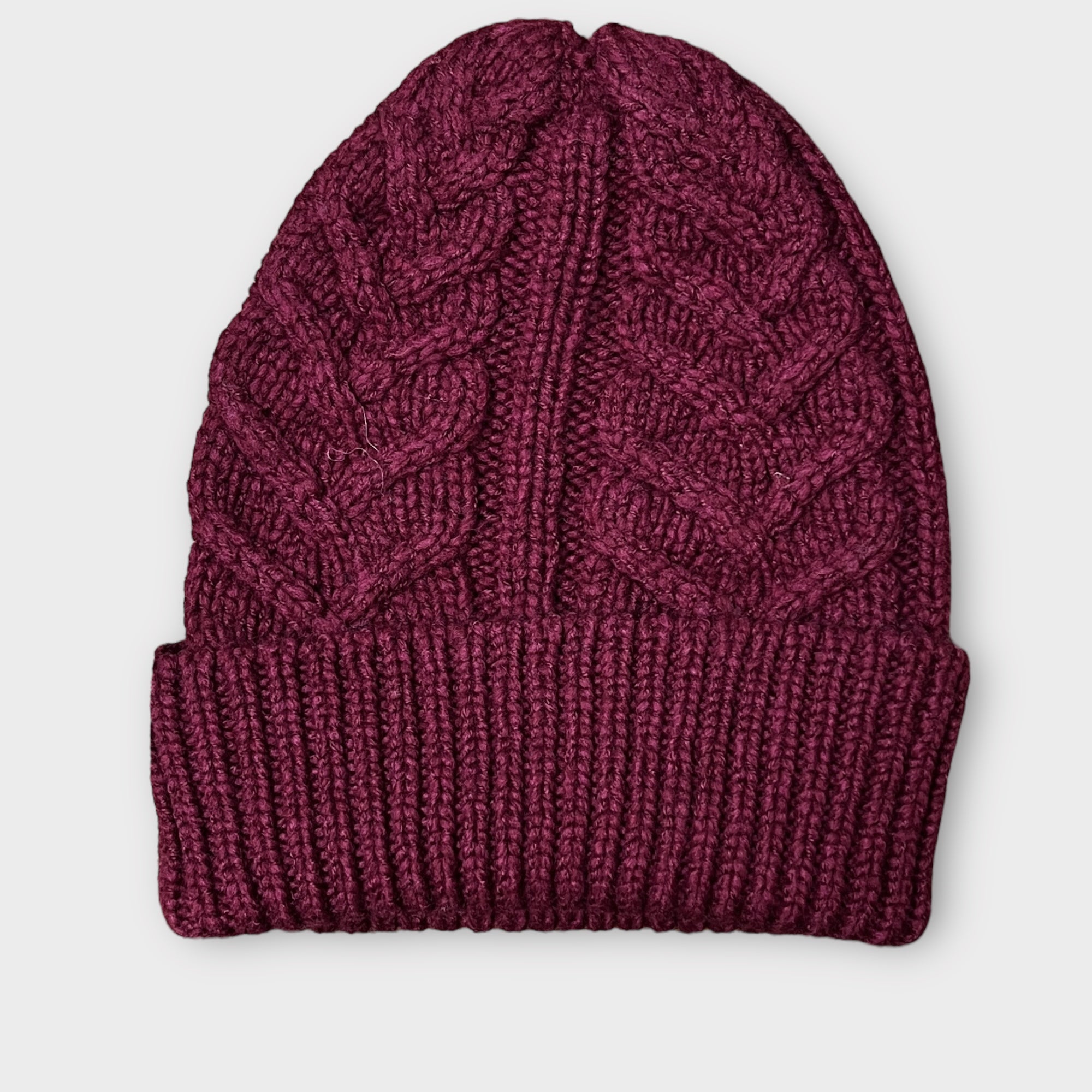 Berretto In Pura Lana Aran Treccia