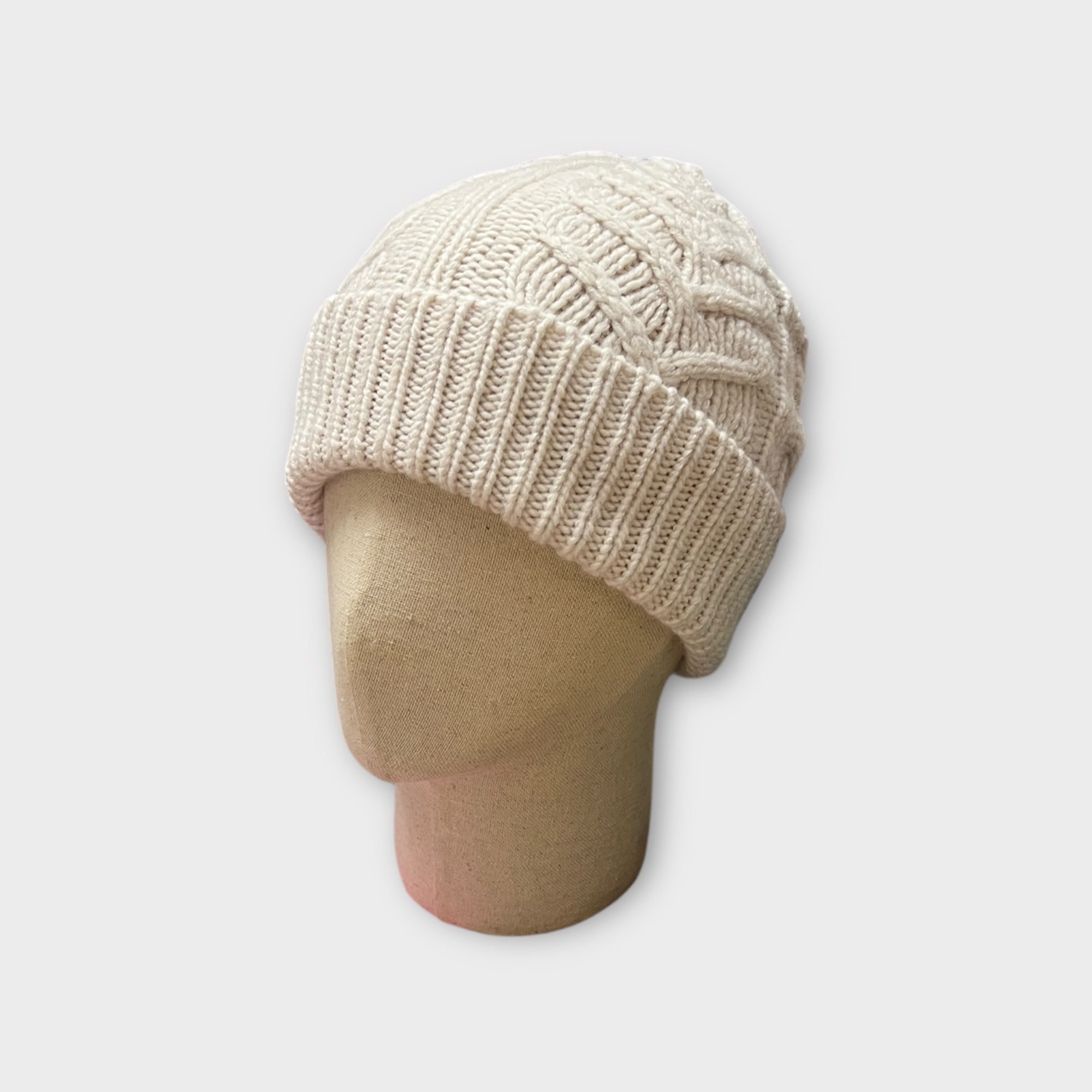 Berretto In Pura Lana Aran Treccia