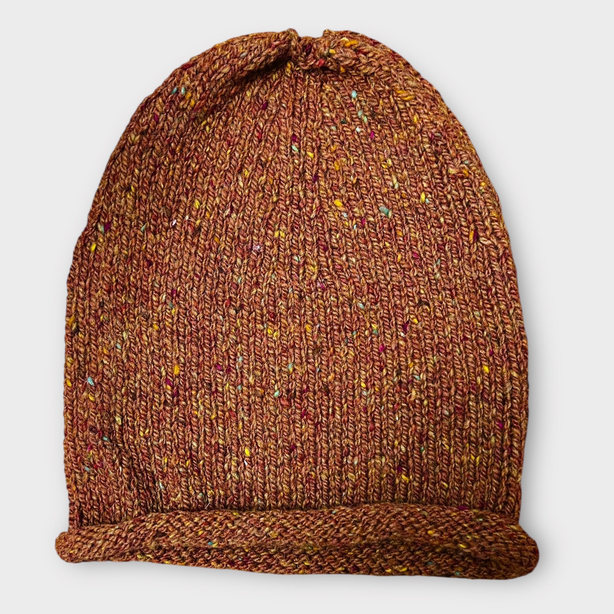 Berretto In Pura Lana Aran Senza Risvolto