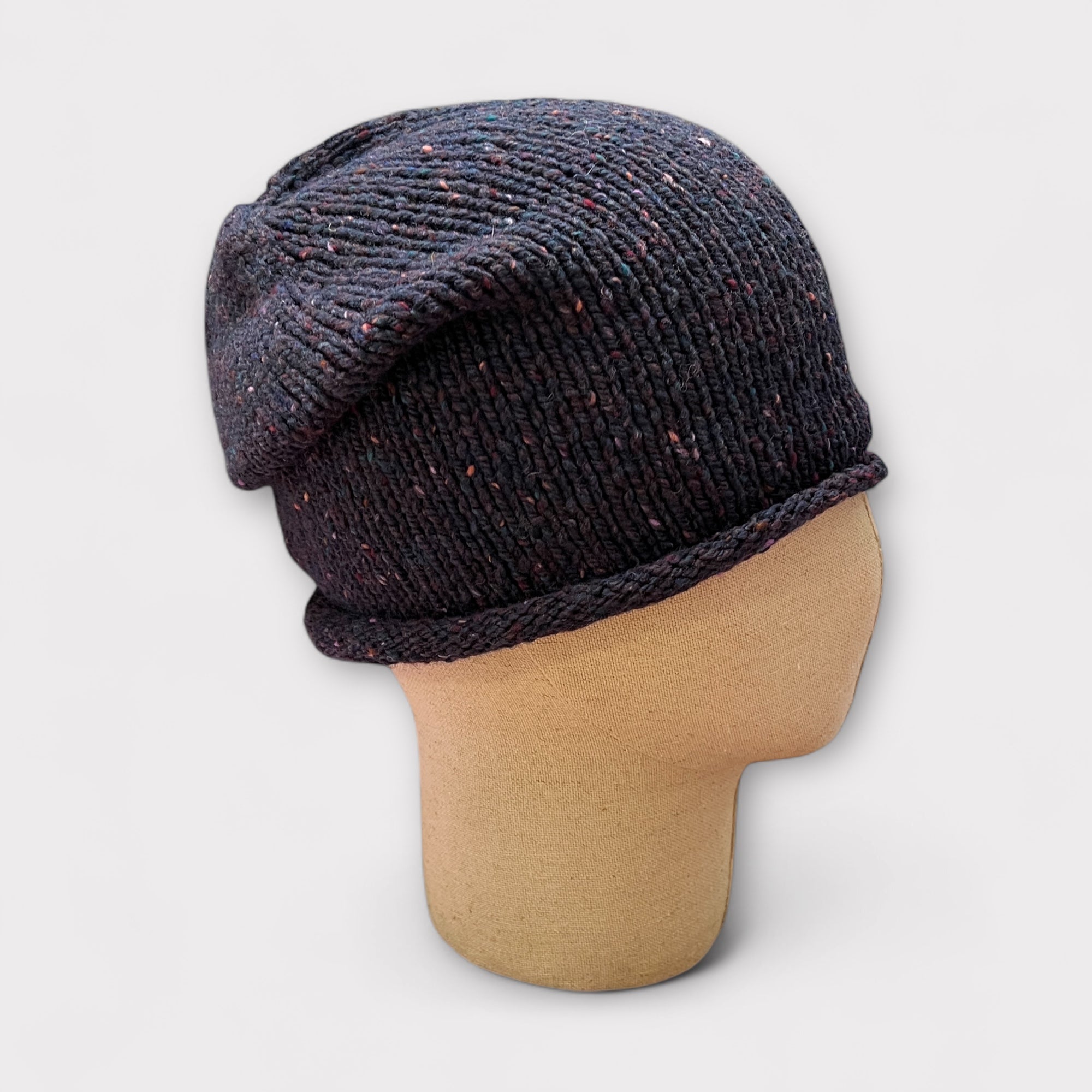 Berretto In Pura Lana Aran Senza Risvolto