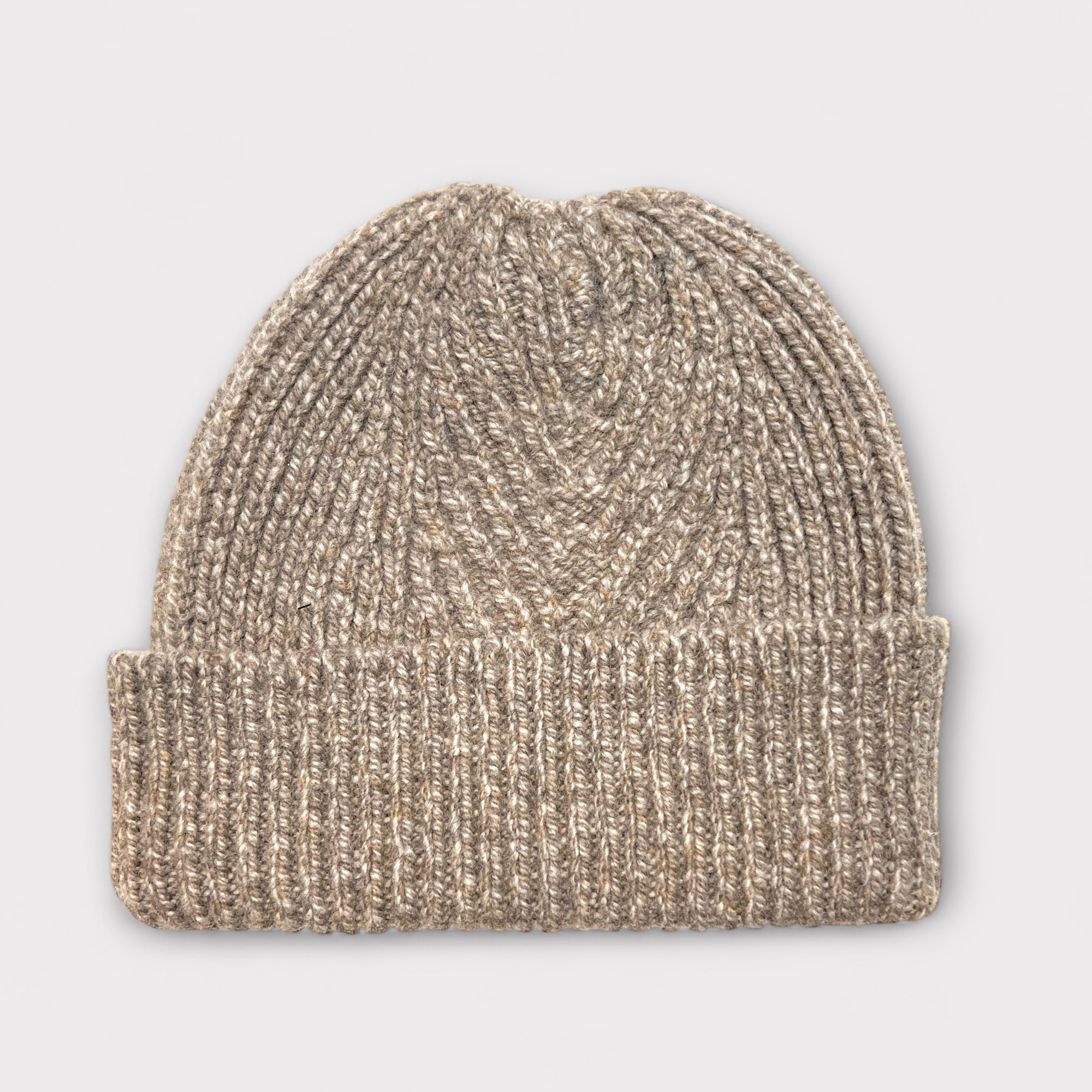 Berretto In Pura Lana e Cashmere Aran Herringbone