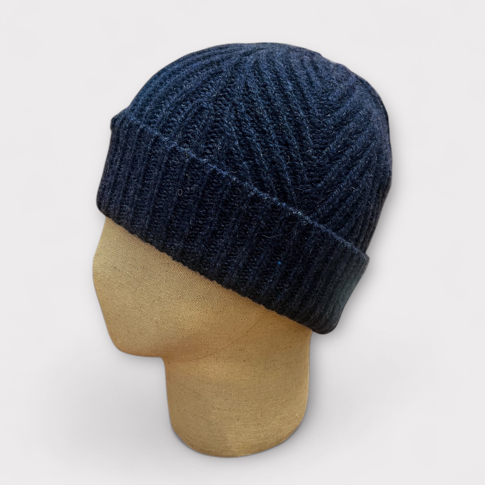 Berretto In Pura Lana e Cashmere Aran Herringbone