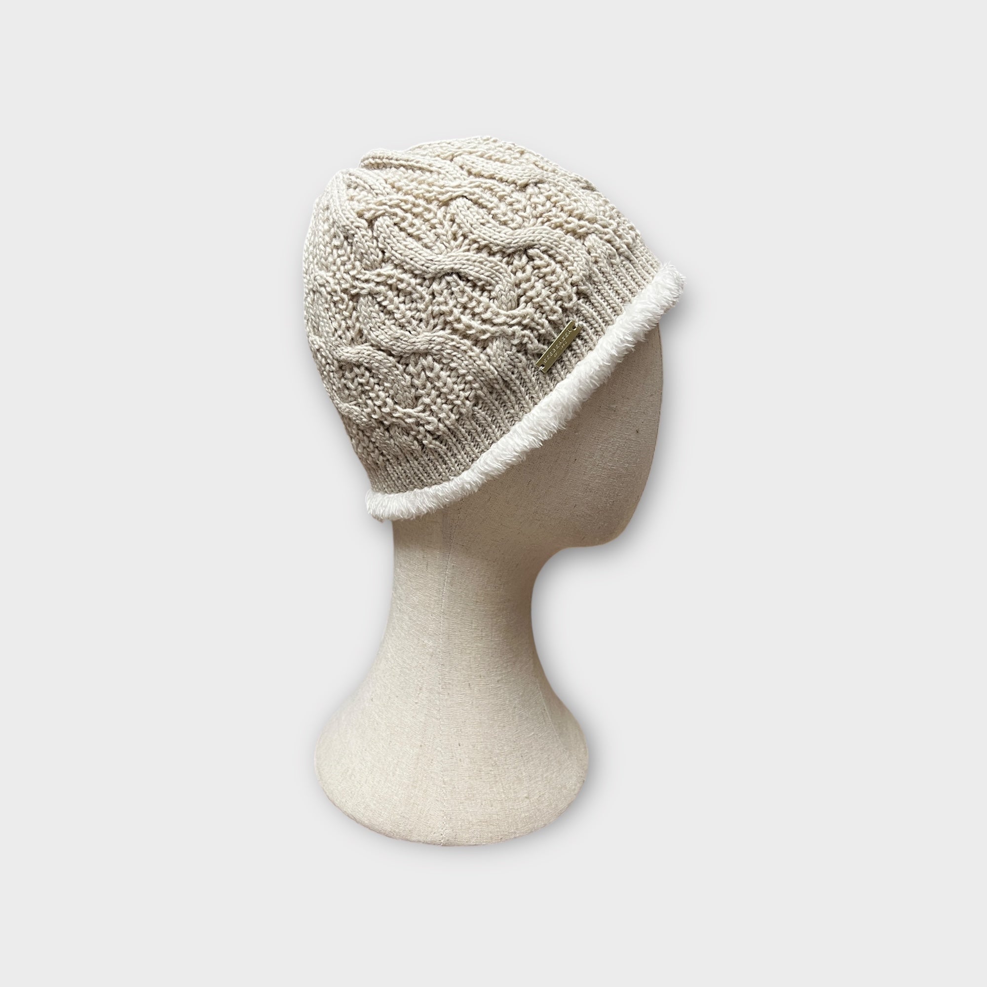 Berretto Donna Senza Risvolto Con Pelliccia