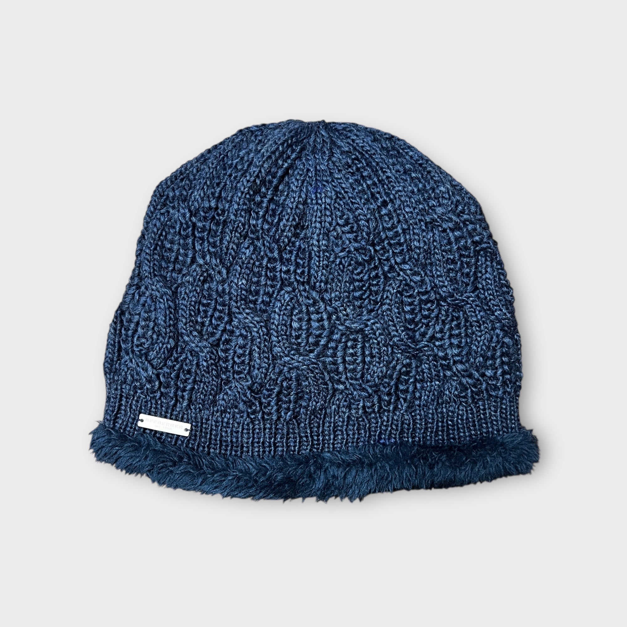 Berretto Donna Senza Risvolto Con Pelliccia