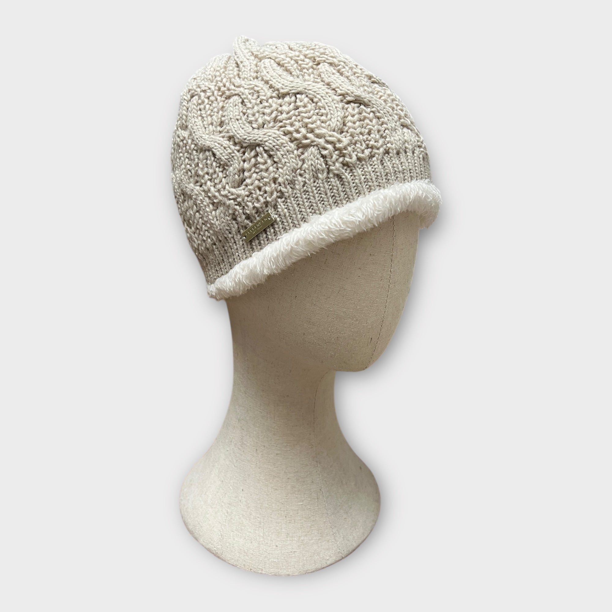 Berretto Donna Senza Risvolto Con Pelliccia