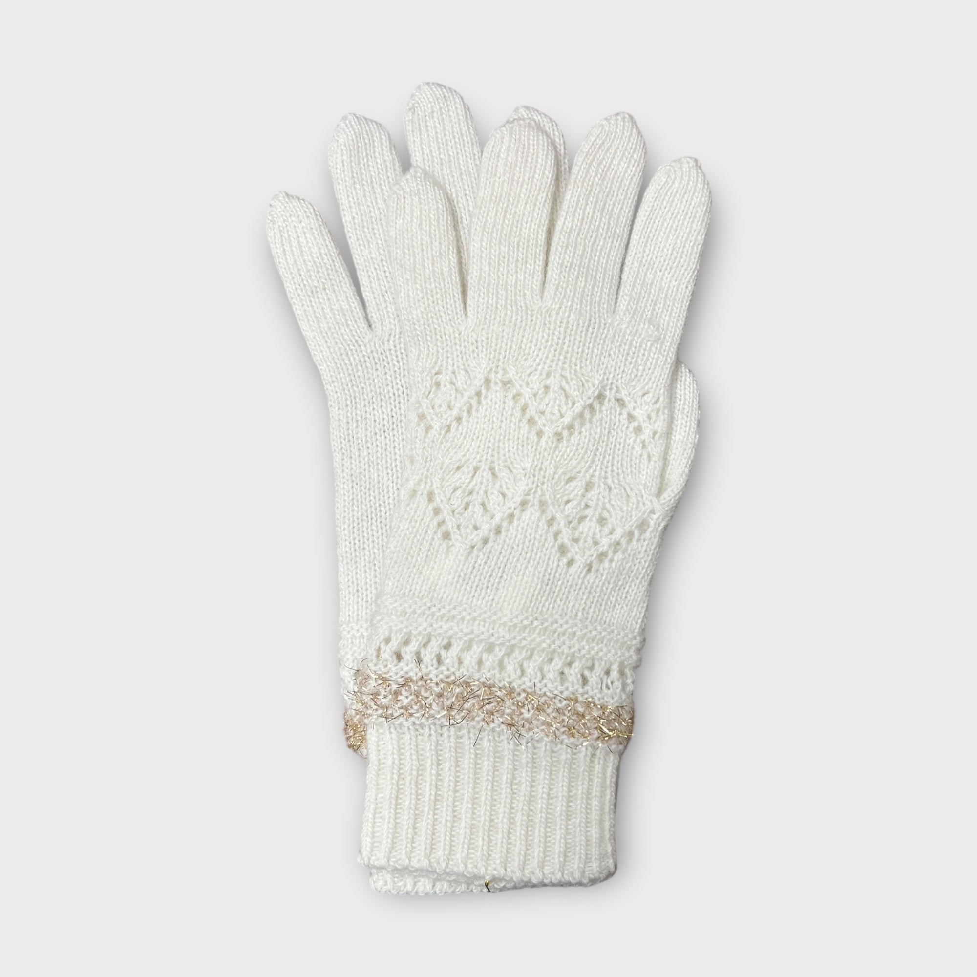 Guanto In Maglia Lavorata Di Lana E Lurex