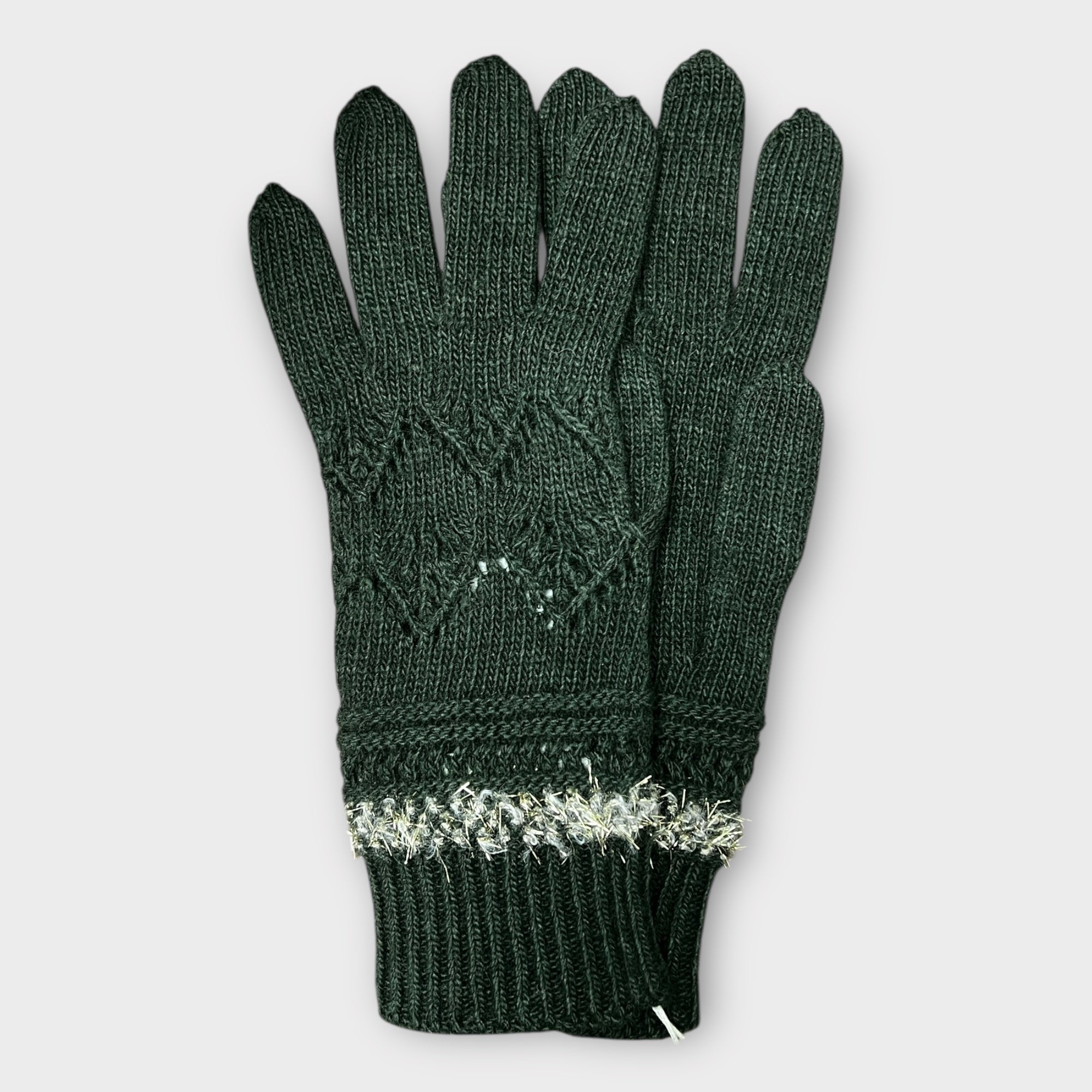 Guanto In Maglia Lavorata Di Lana E Lurex