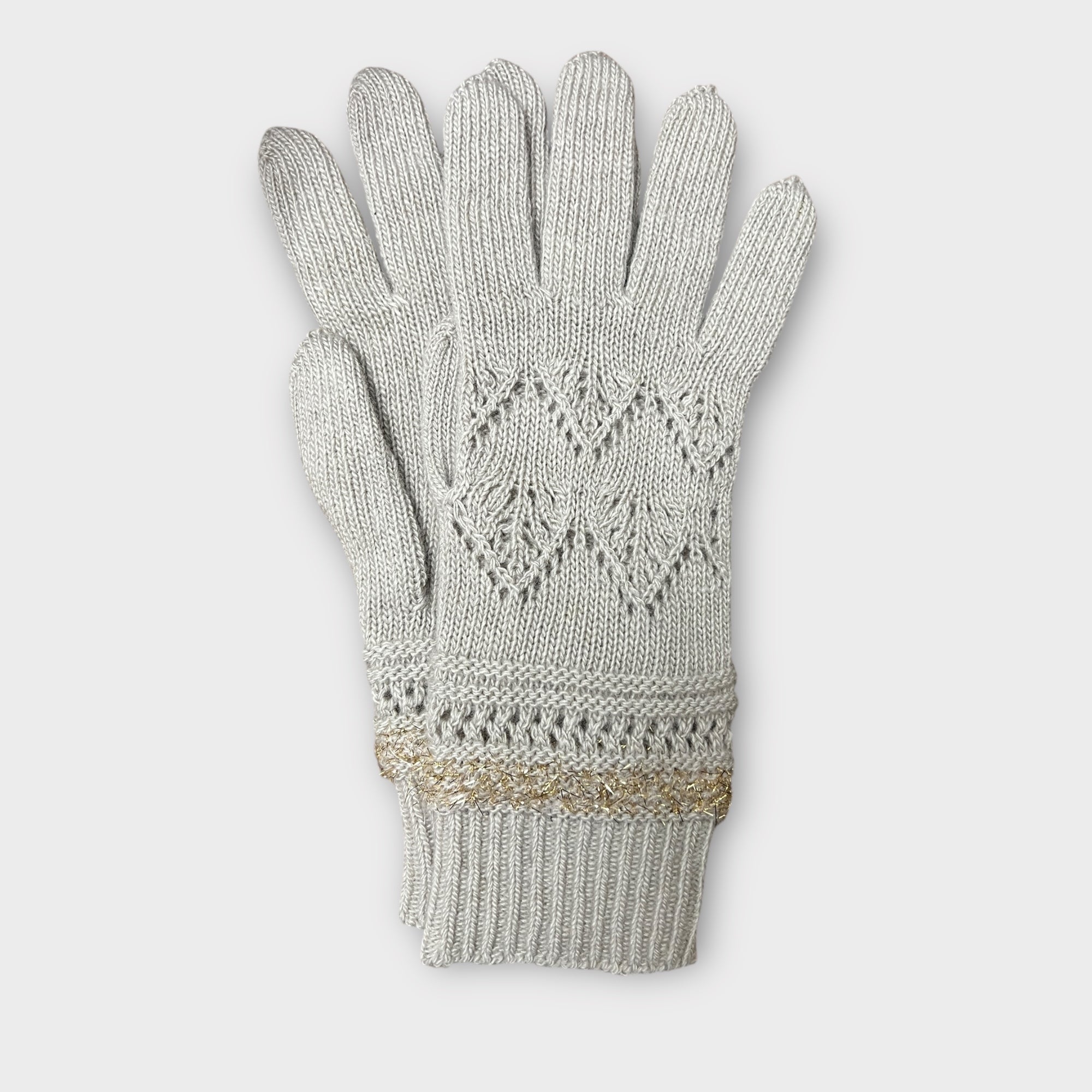 Guanto In Maglia Lavorata Di Lana E Lurex