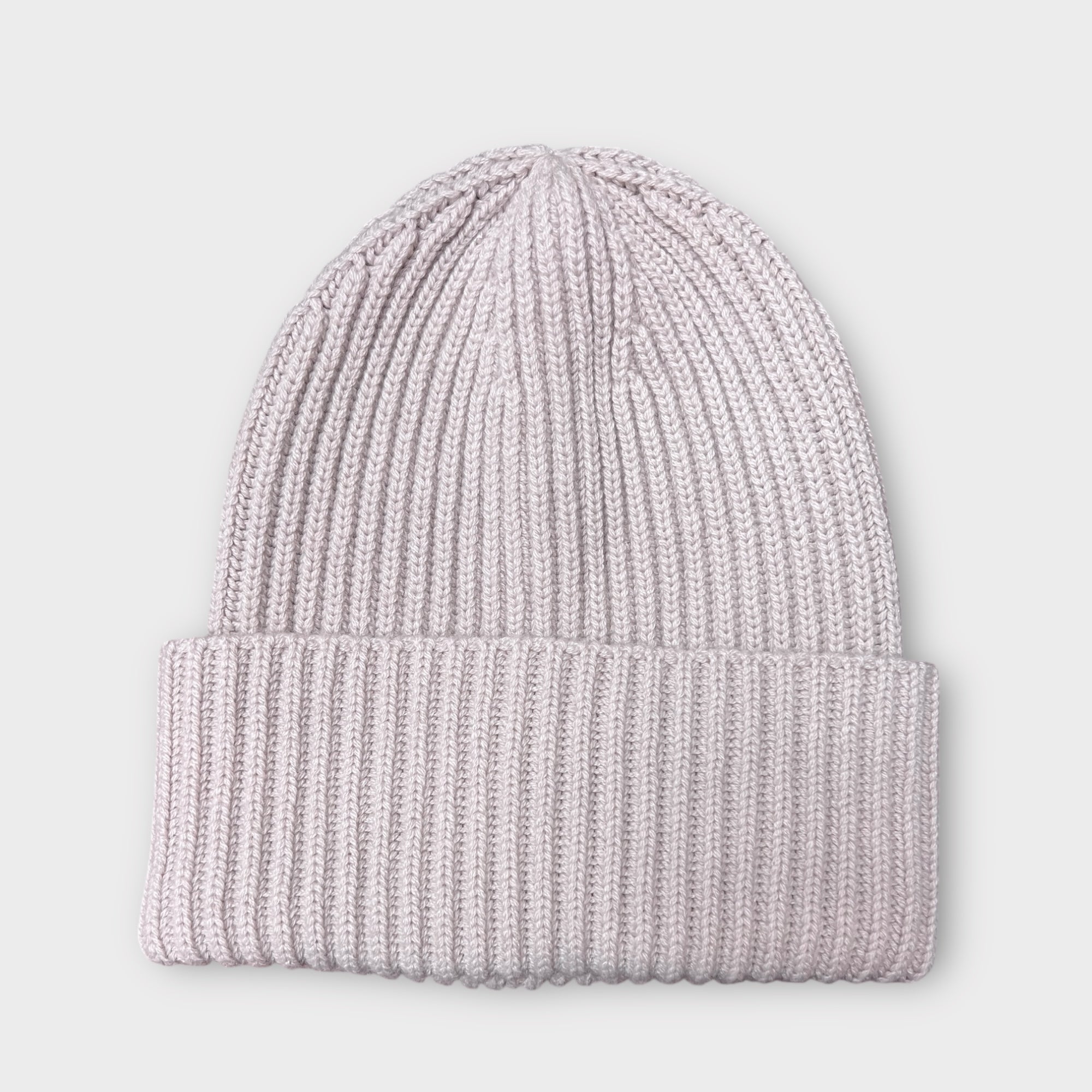 Berretto Beanie Con Risvolto In Puro Cashmere