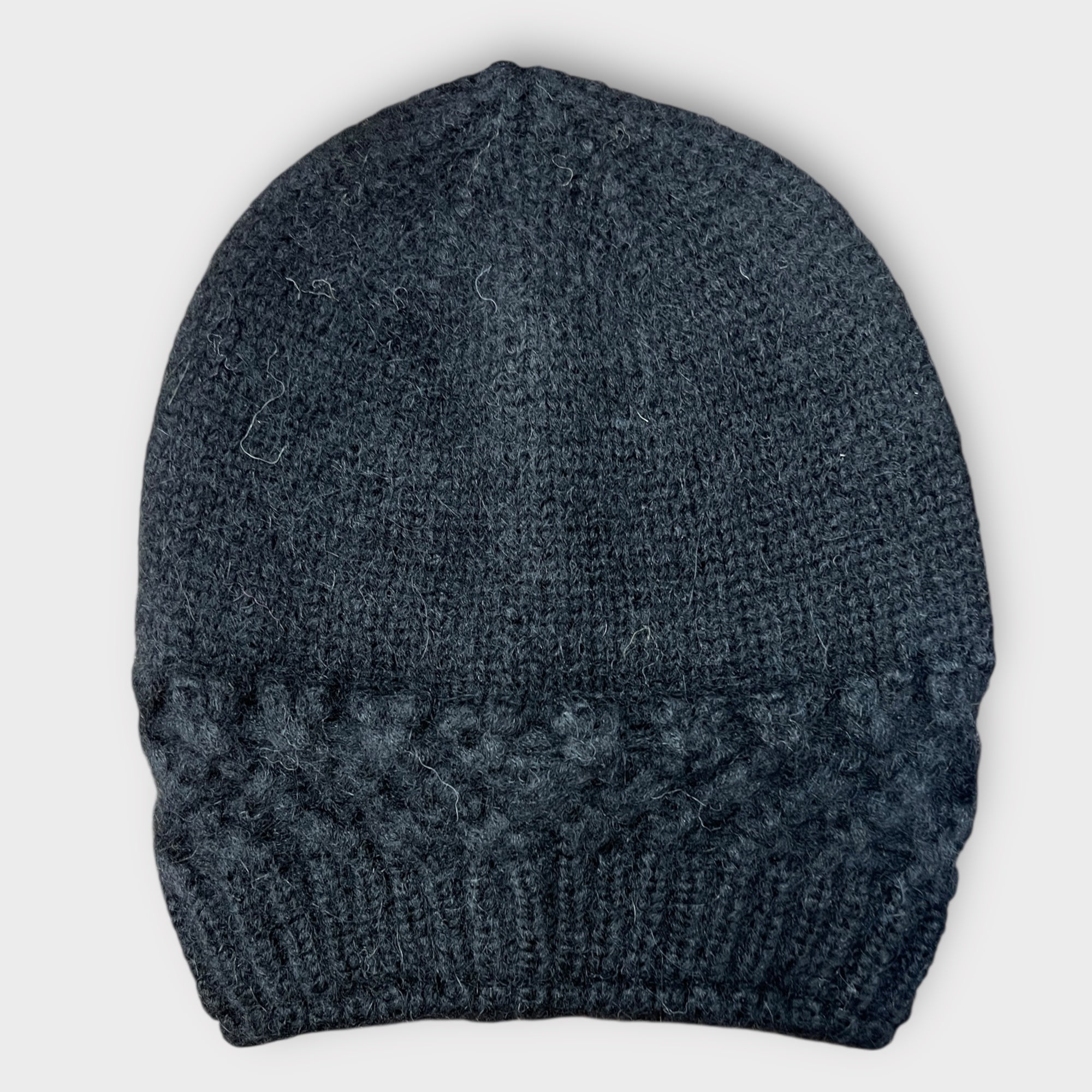 Berretto Beanie In Maglia Di Lana e Baby Alpaca