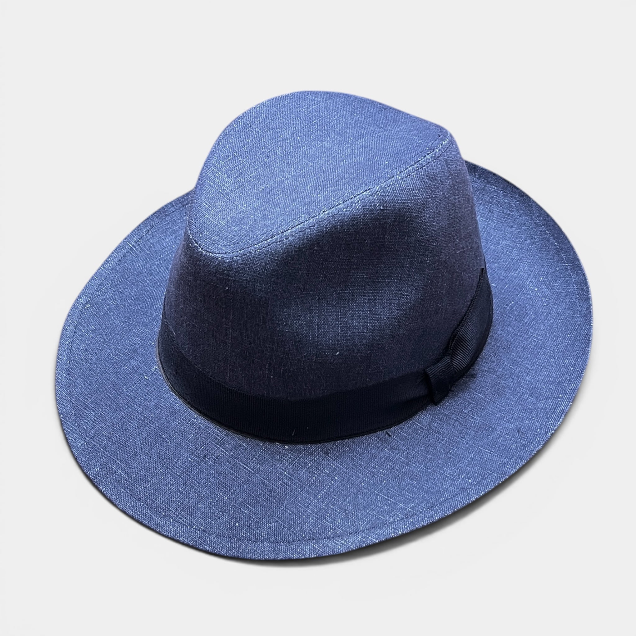 Cappello Fedora Estivo In Tessuto Lino