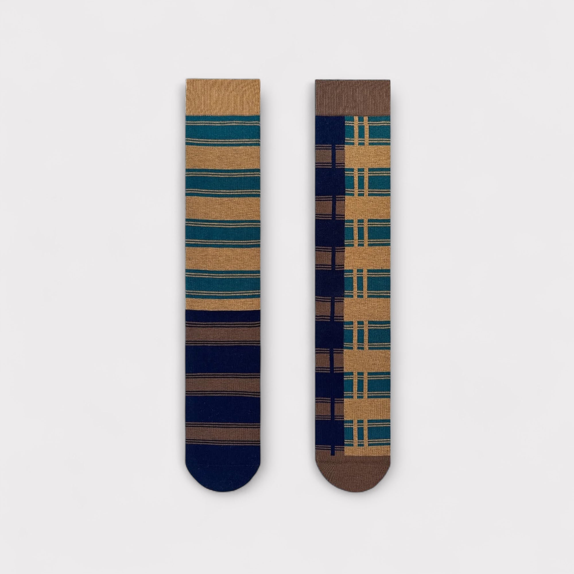 Calzini Spaiati Lunghi In Cotone Patch Patch