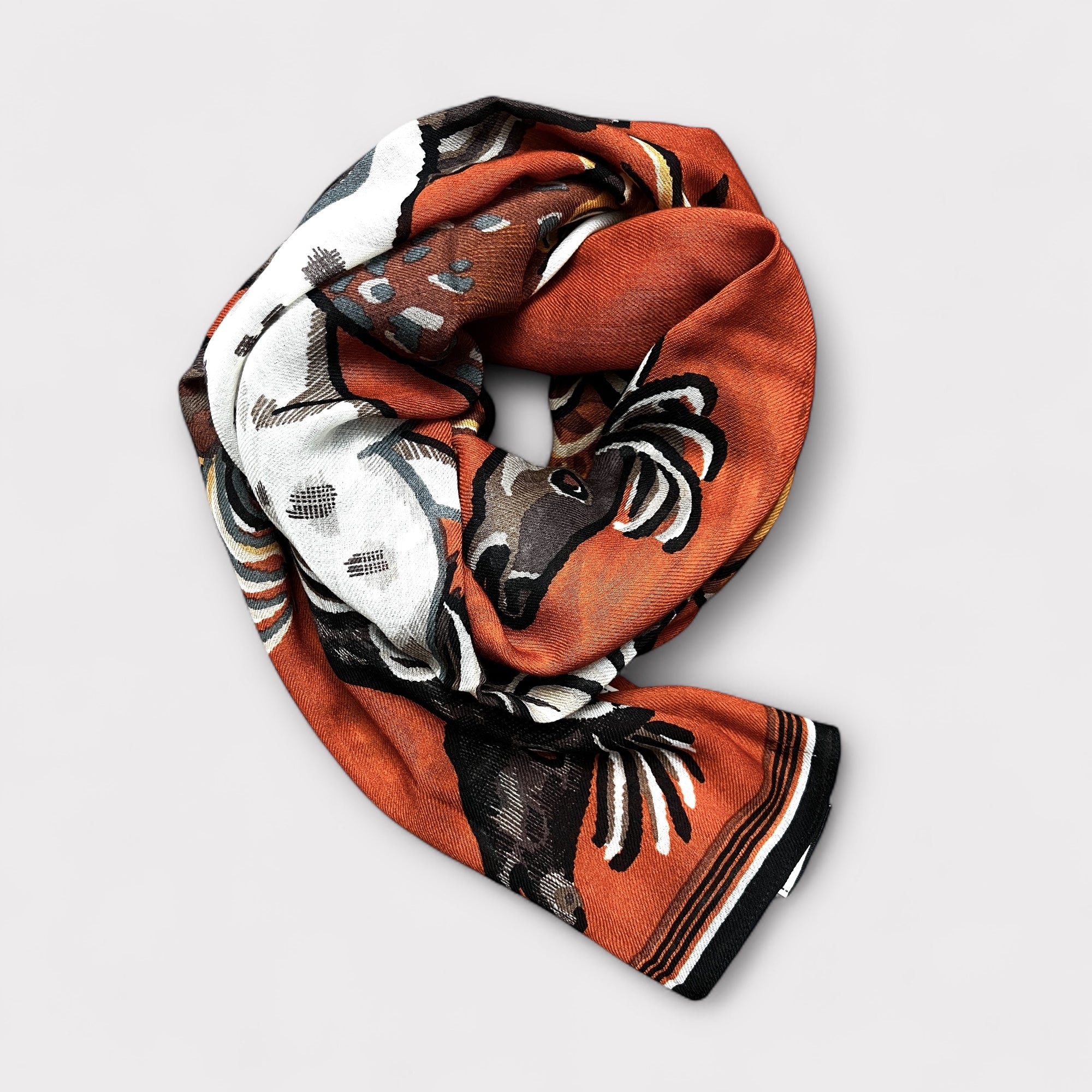 sciarpa Inoui In Pura Lana 80 x 190 cm  Ruggine Western Squirrel